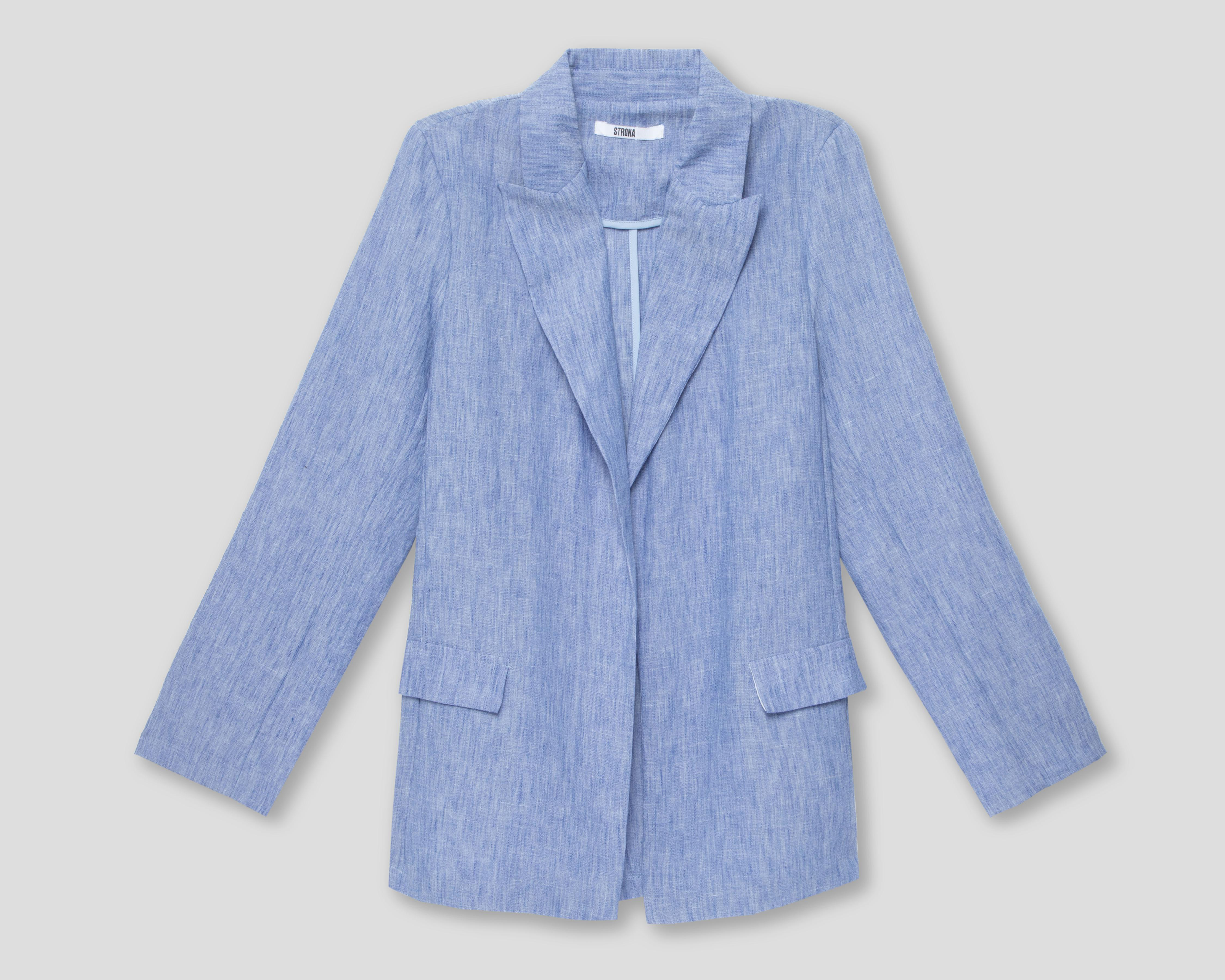Blazer Azul Strona para Mujer