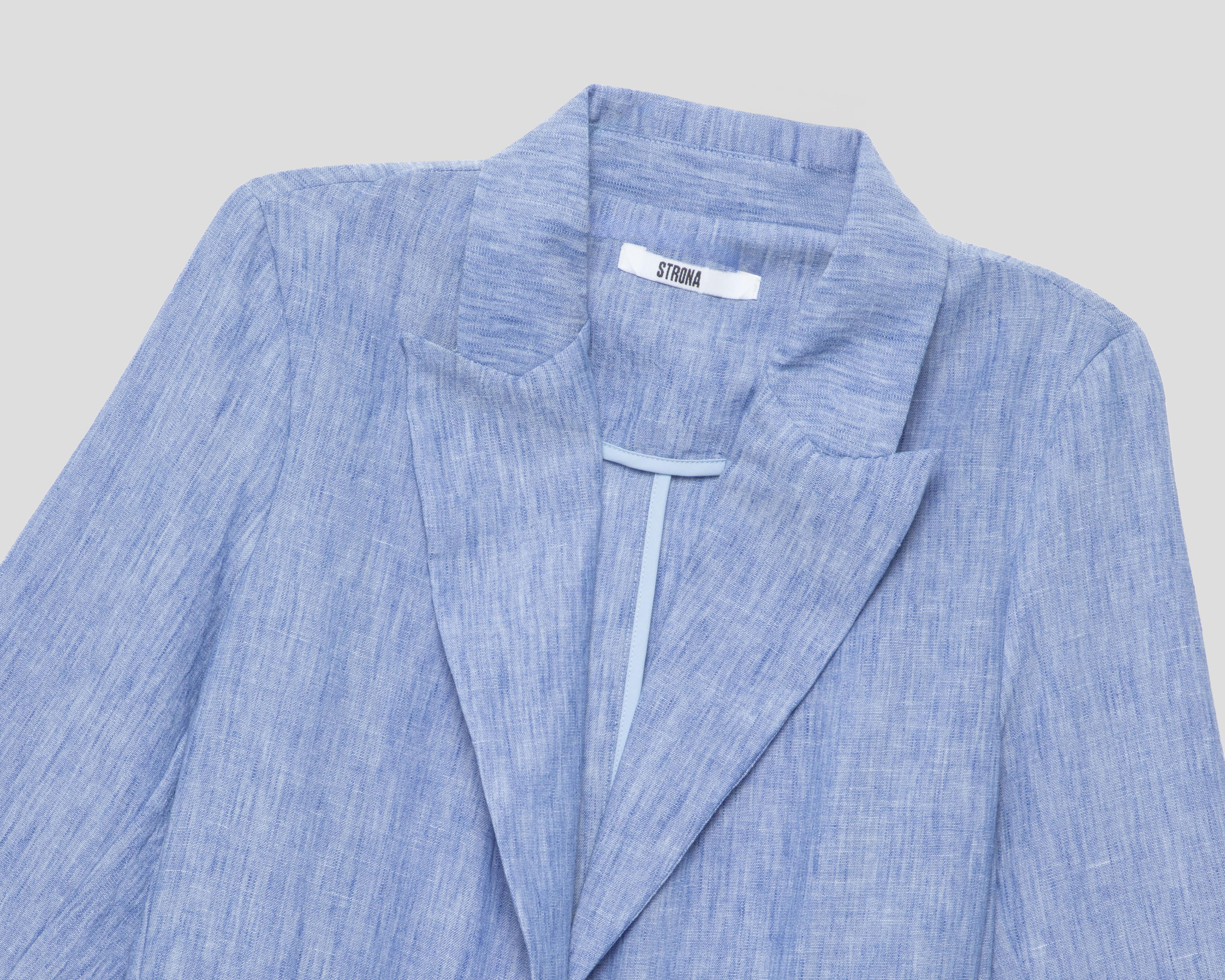 Foto 4 pulgar | Blazer Azul Strona para Mujer