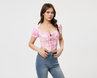 Foto 2 | Blusa Savana Manga Corta con Cordón para Mujer
