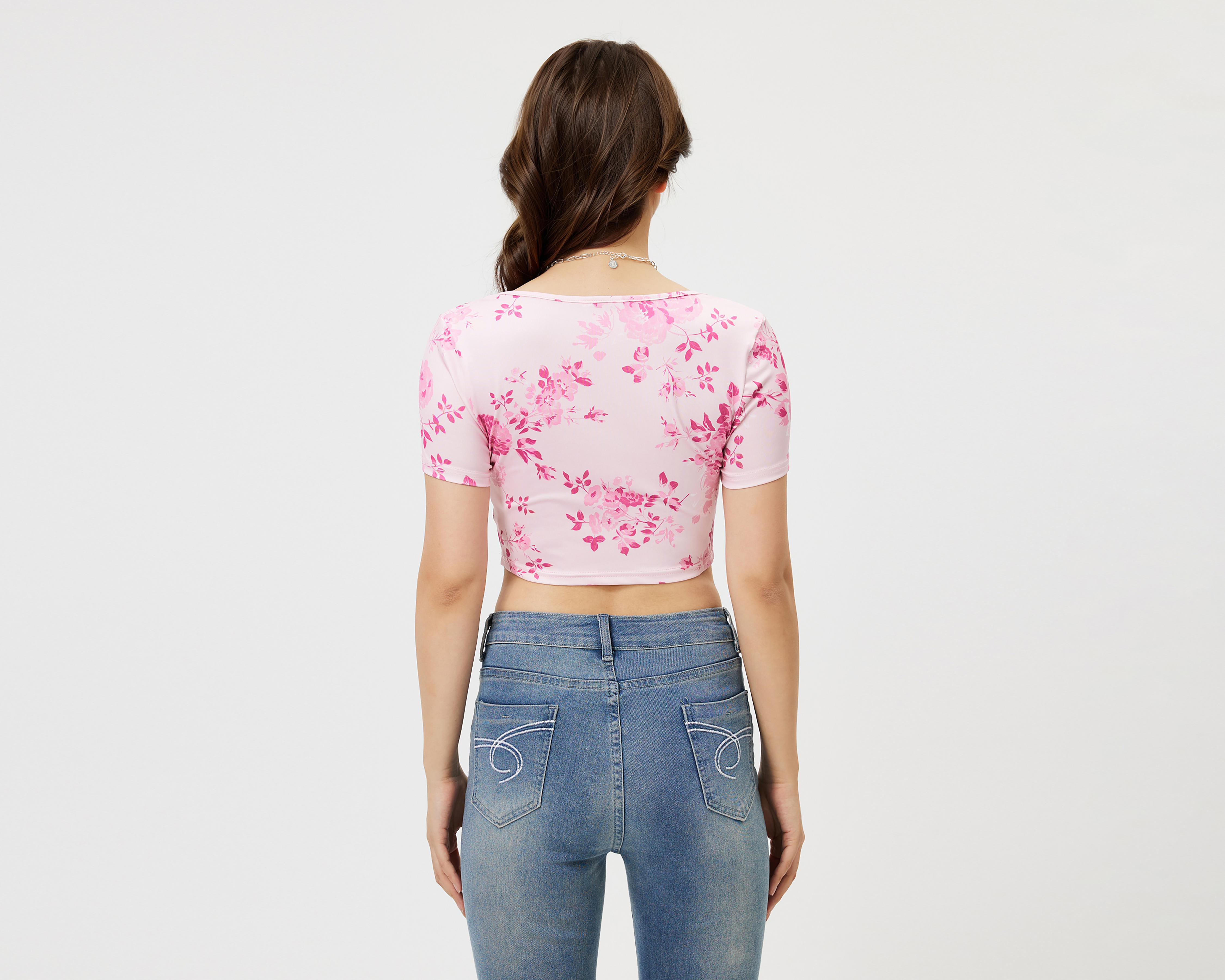 Foto 4 pulgar | Blusa Savana Manga Corta con Cordón para Mujer