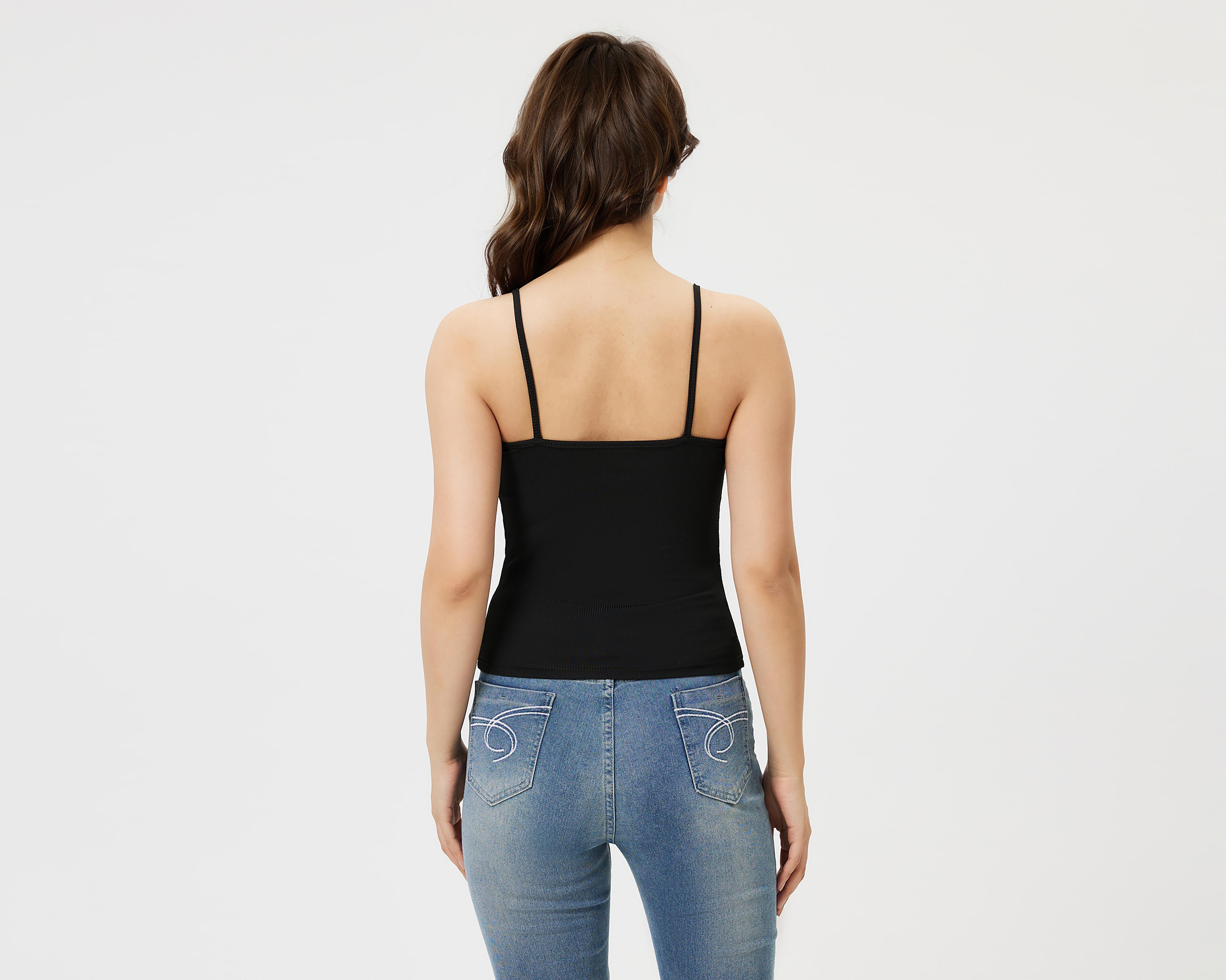 Foto 4 pulgar | Crop Top Savana de Tirantes para Mujer