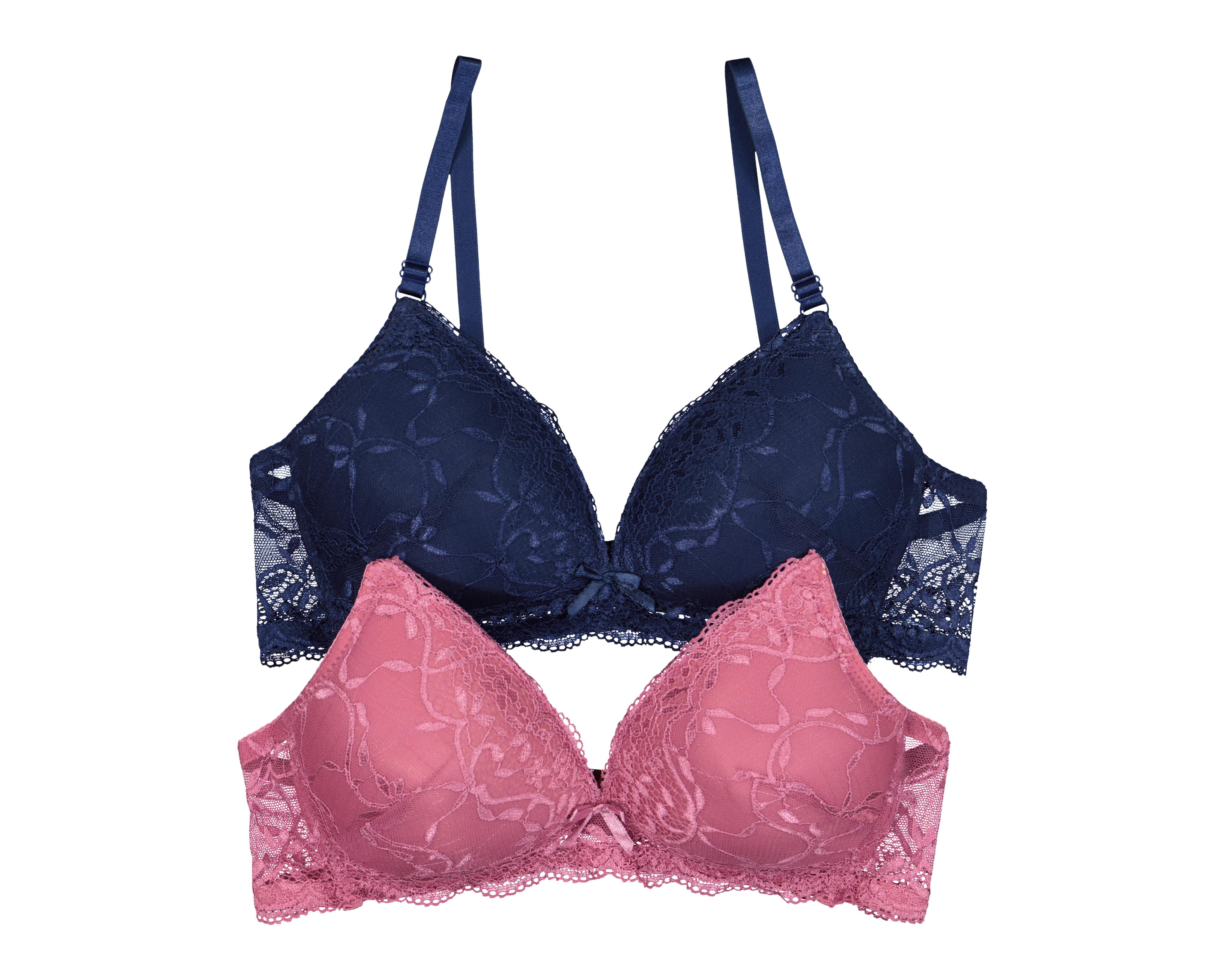 Foto 1 | Brasier de Encaje Beauty Secret sin Varilla para Mujer 2 Pack