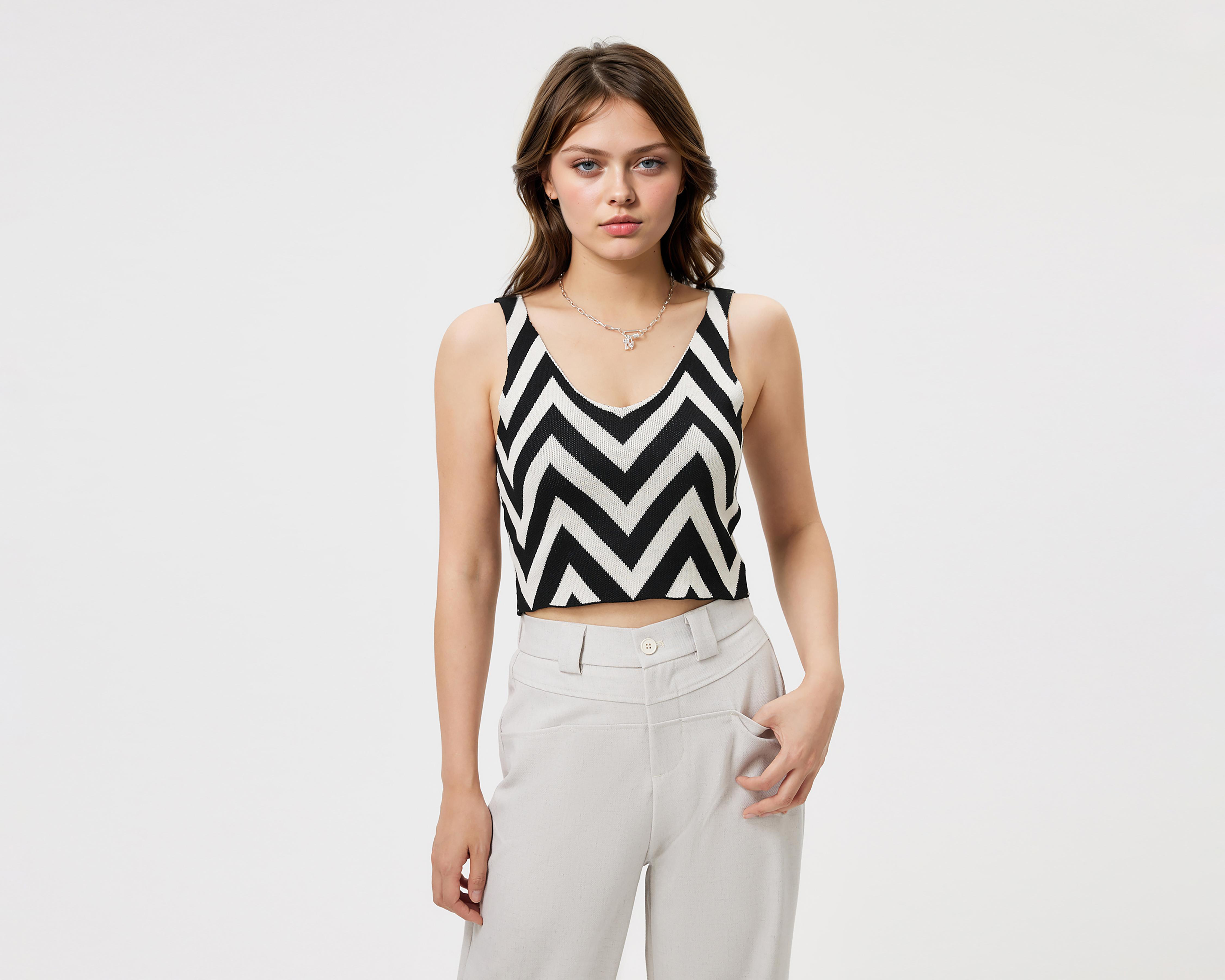 Foto 1 | Crop Top Savana a Rayas para Mujer