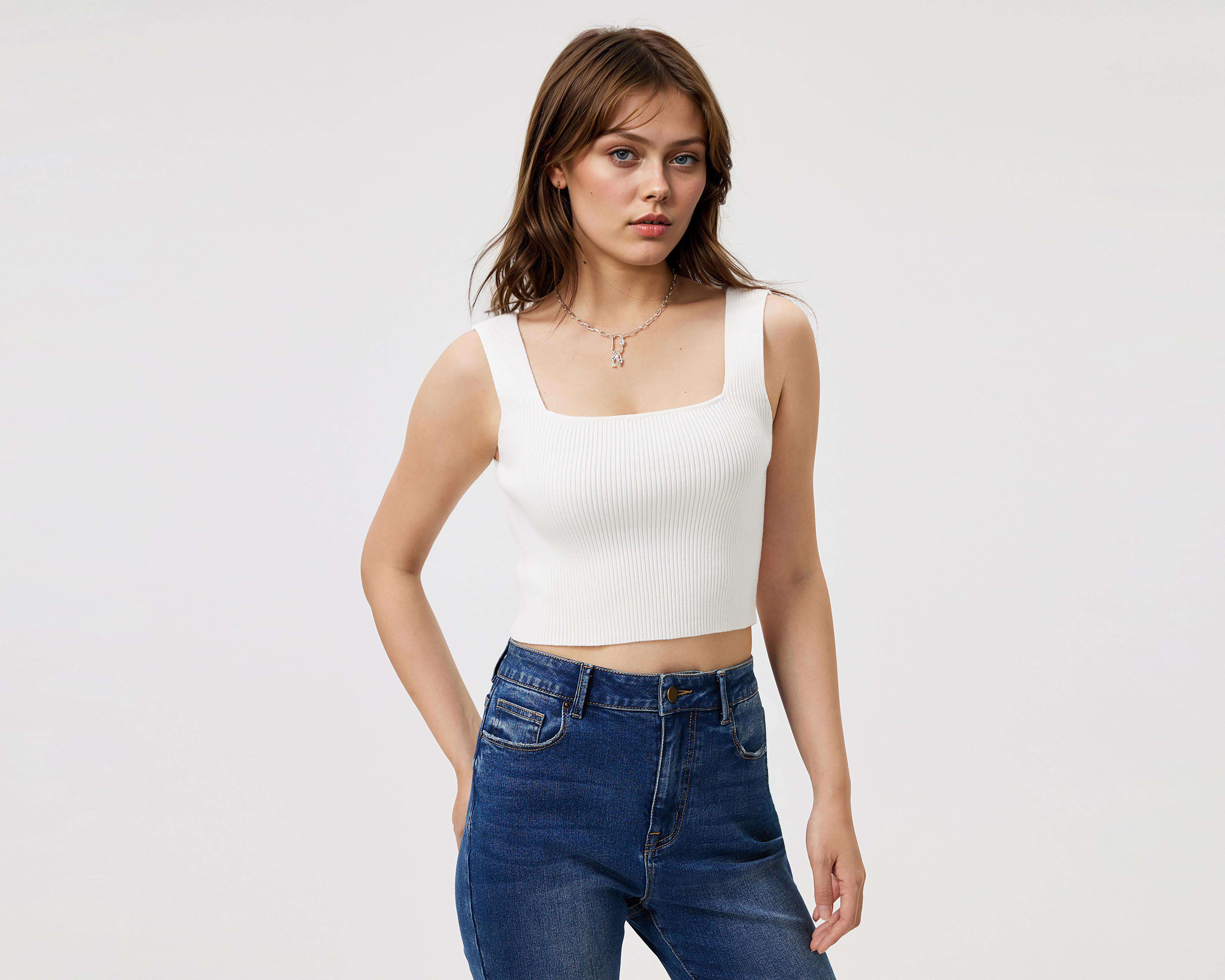 Crop Top Savana sin Mangas para Mujer