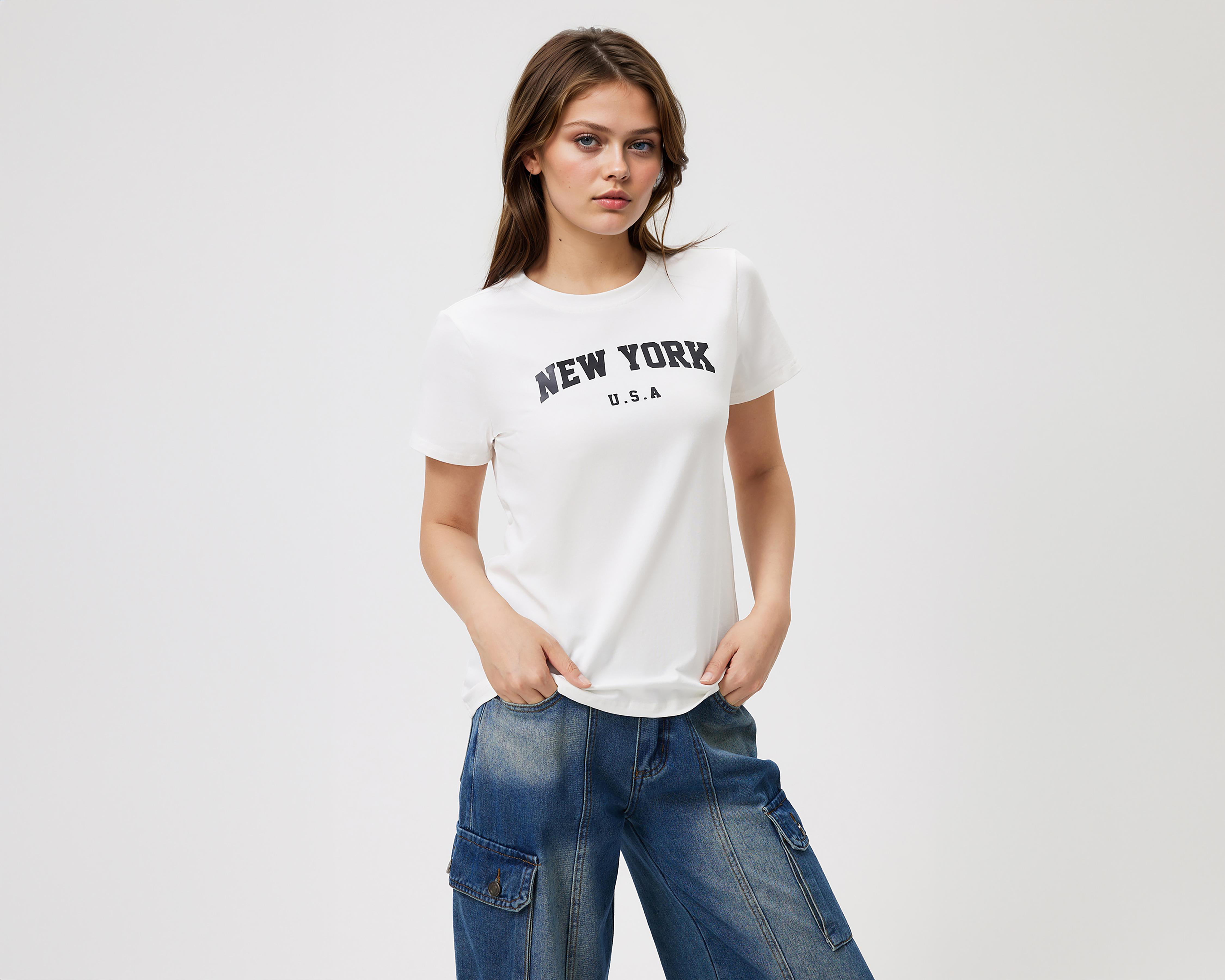 Foto 2 | Playera Savana Manga Corta para Mujer