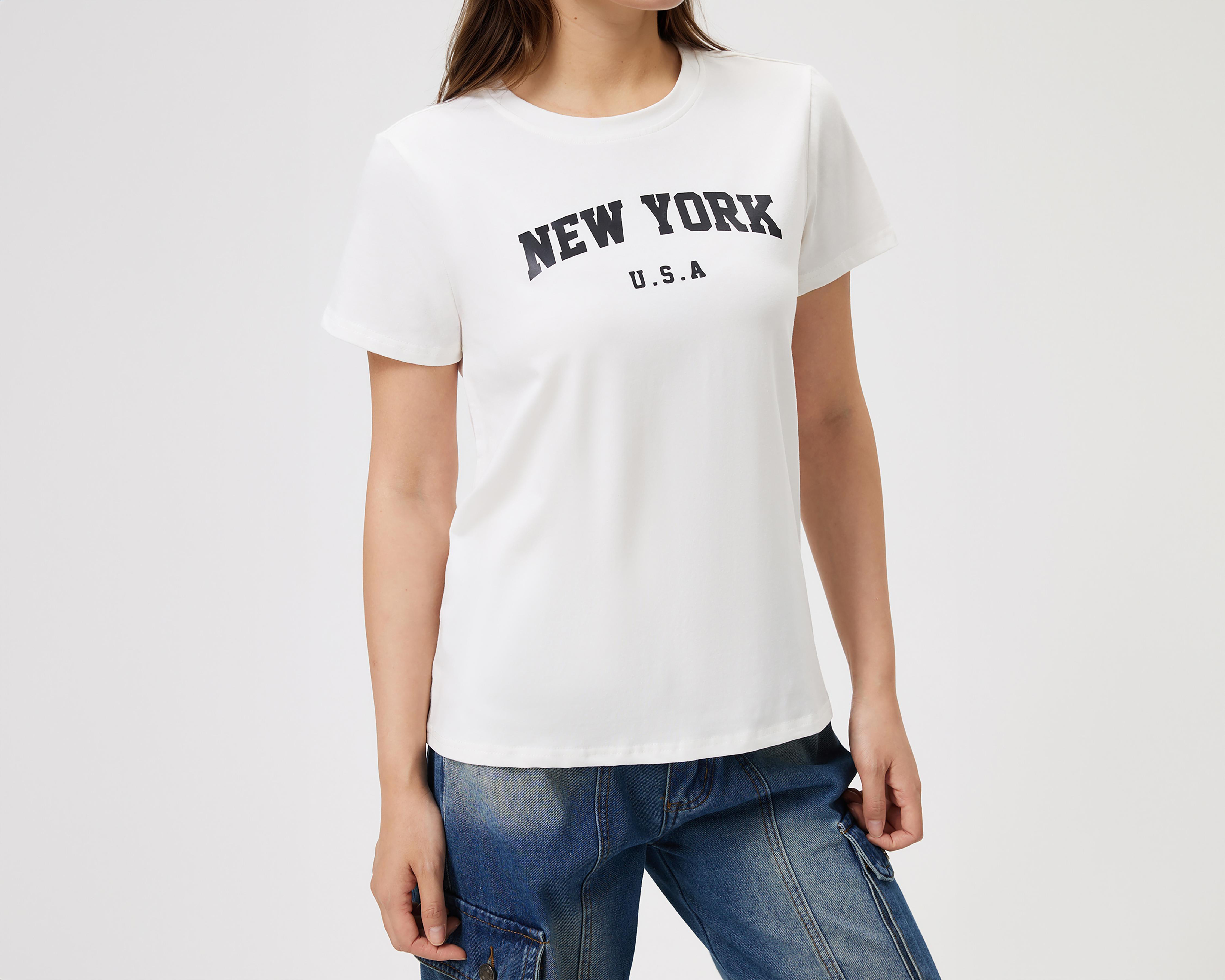 Foto 5 pulgar | Playera Savana Manga Corta para Mujer