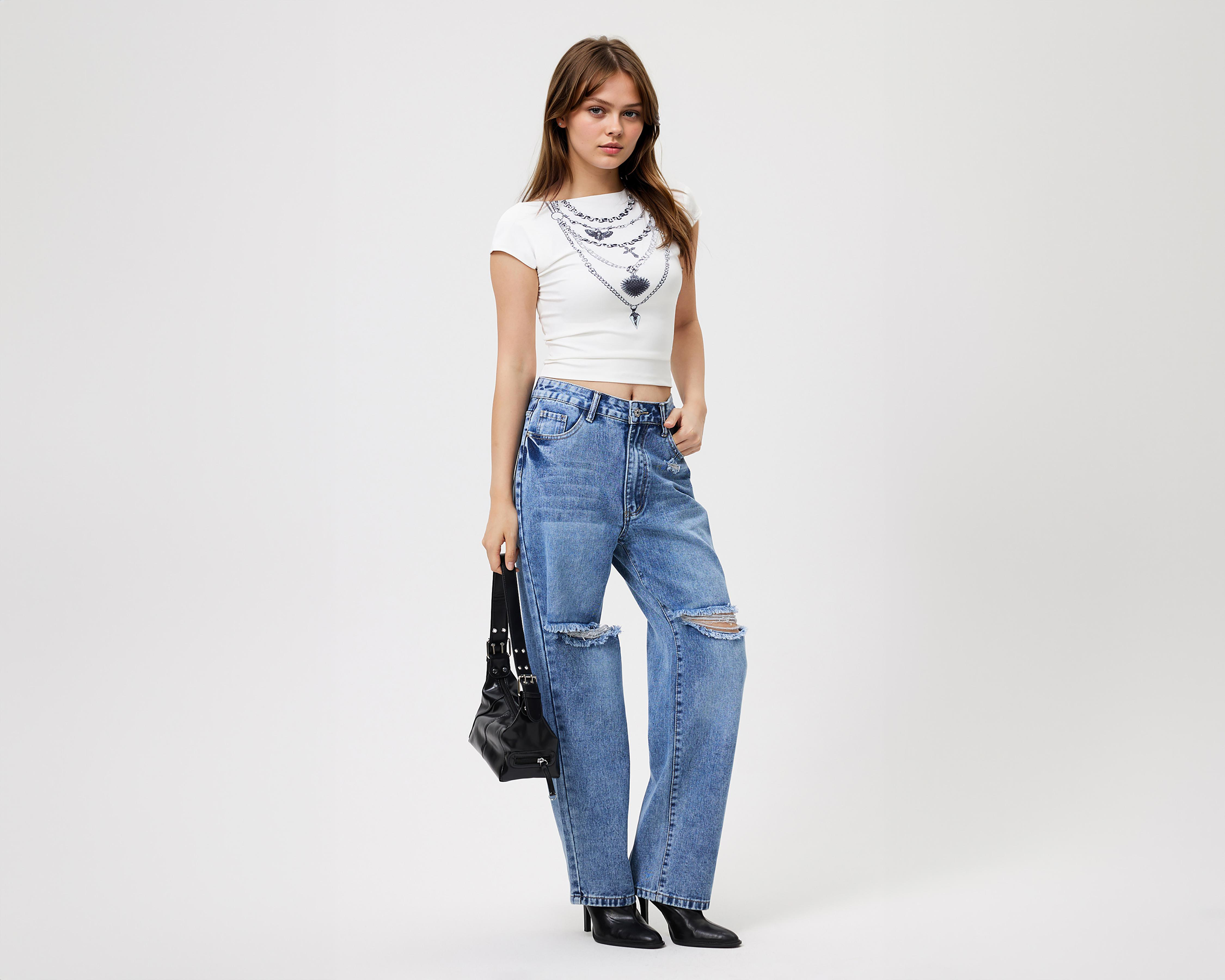 Foto 6 pulgar | Jeans Flare Savana para Mujer