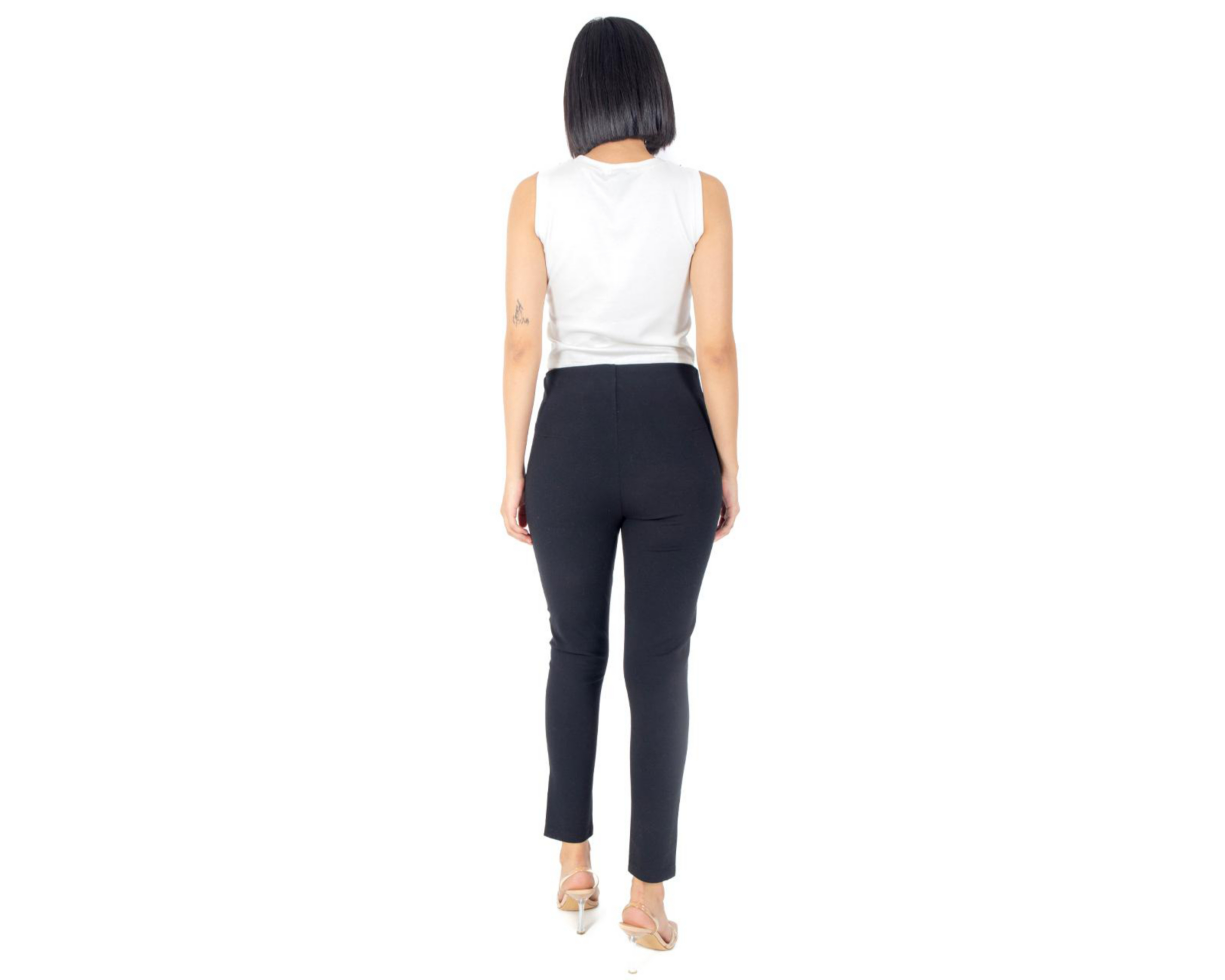 Foto 4 pulgar | Leggings Negros Forever 21 para Mujer