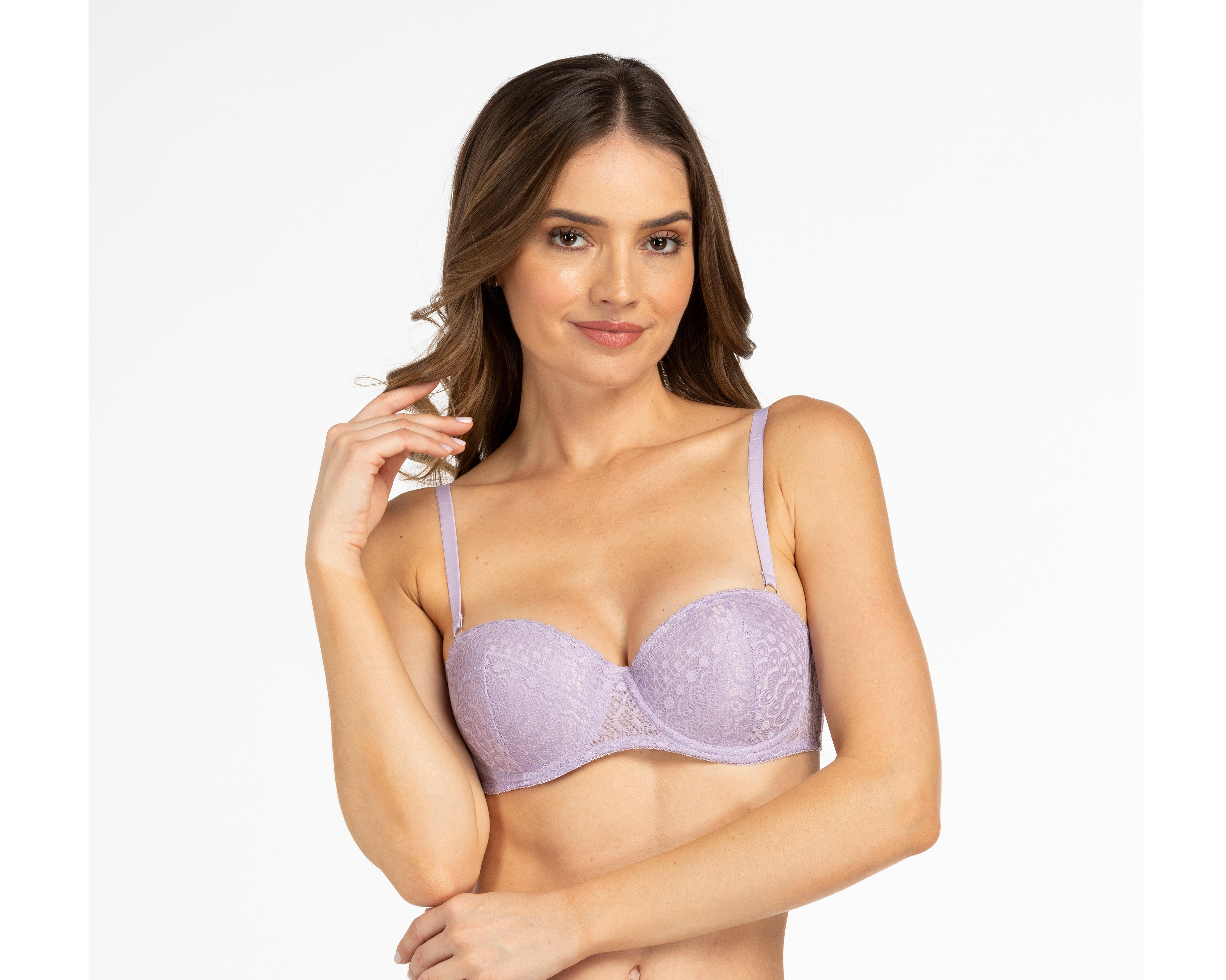 Foto 3 pulgar | Brasier con Encaje Beauty Secret Copa Completa para Mujer 3 Pack
