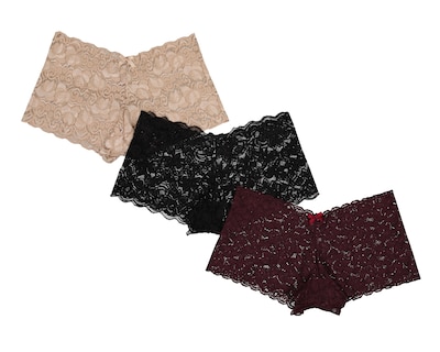Foto 1 | Bóxer de Encaje Linda Keerr para Mujer 3 Piezas