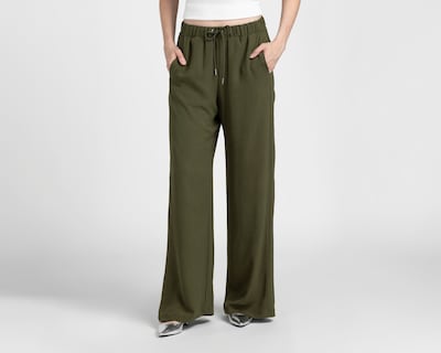 Foto 1 | Pantalón Ancho Sahara Verde para Mujer