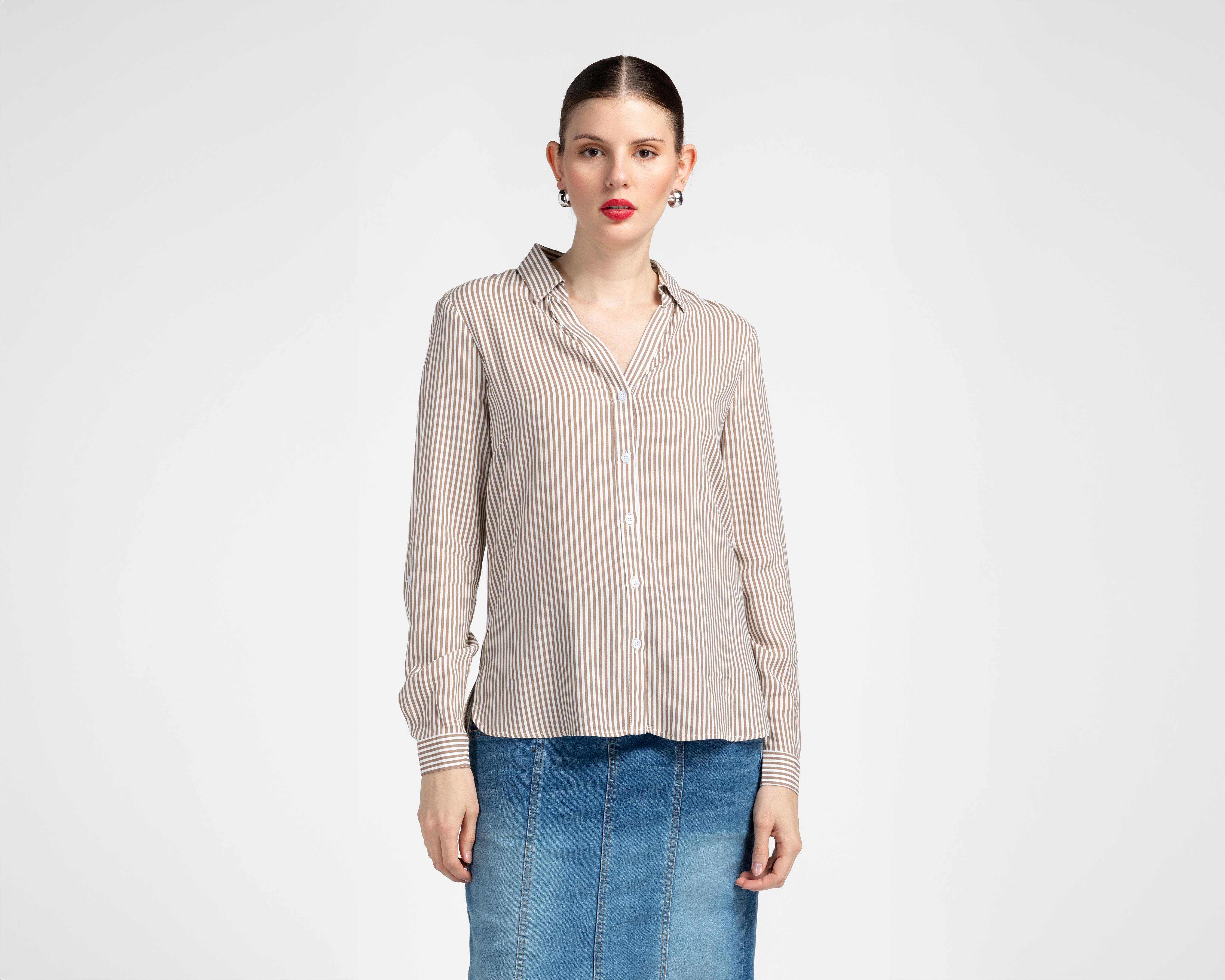 Foto 2 pulgar | Camisa Manga Larga Sahara para Mujer