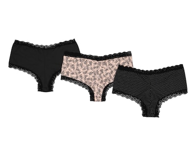 Foto 2 | Bóxer con Encaje Frescura para Mujer 3 Piezas