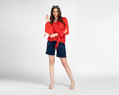 Foto 2 | Blusa Ted Lapidus Roja para Mujer