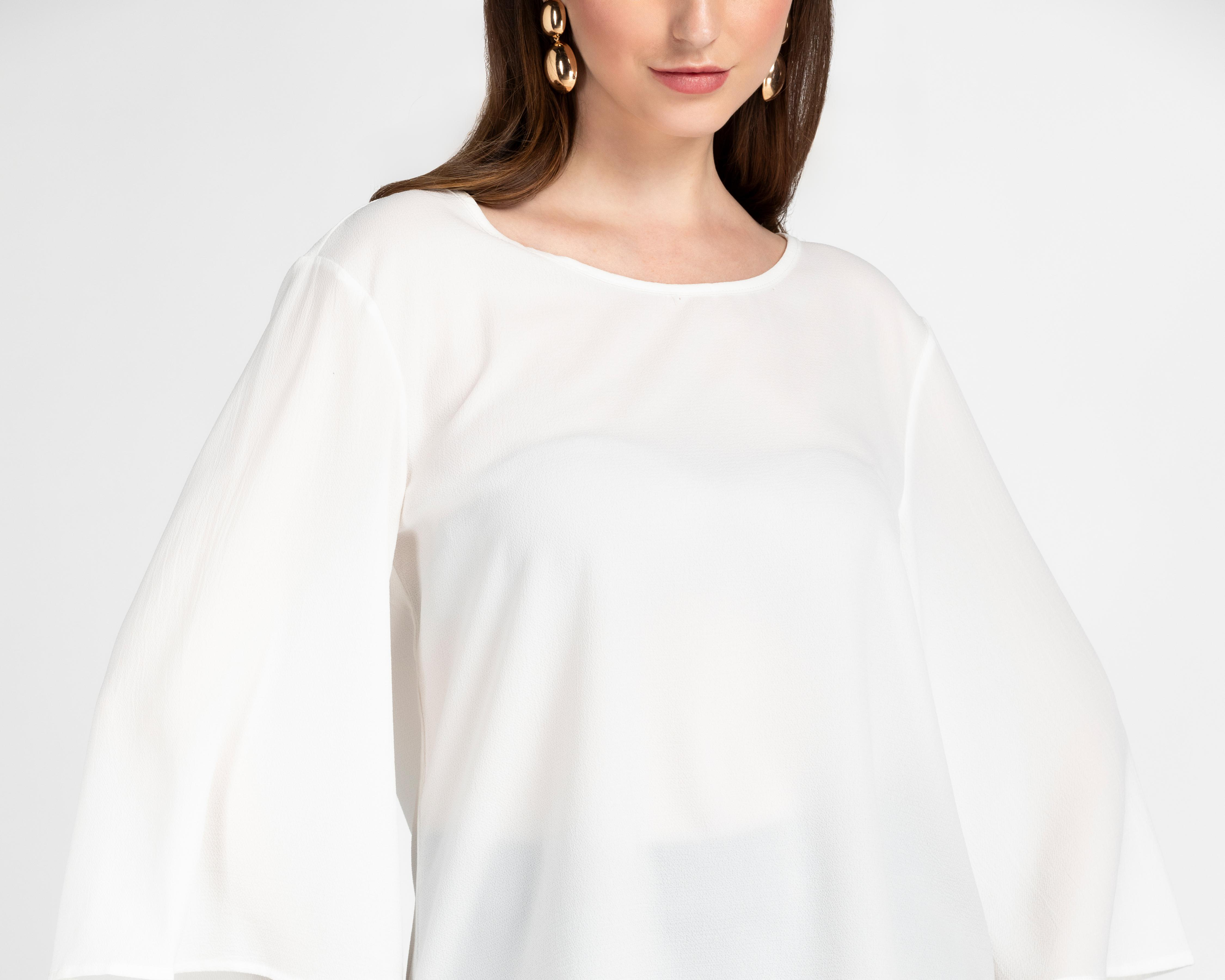 Foto 5 pulgar | Blusa Ted Lapidus Manga Acampanada para Mujer