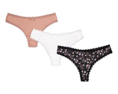Foto 1 | Tanga con Encaje Frescura para Mujer 3 Piezas