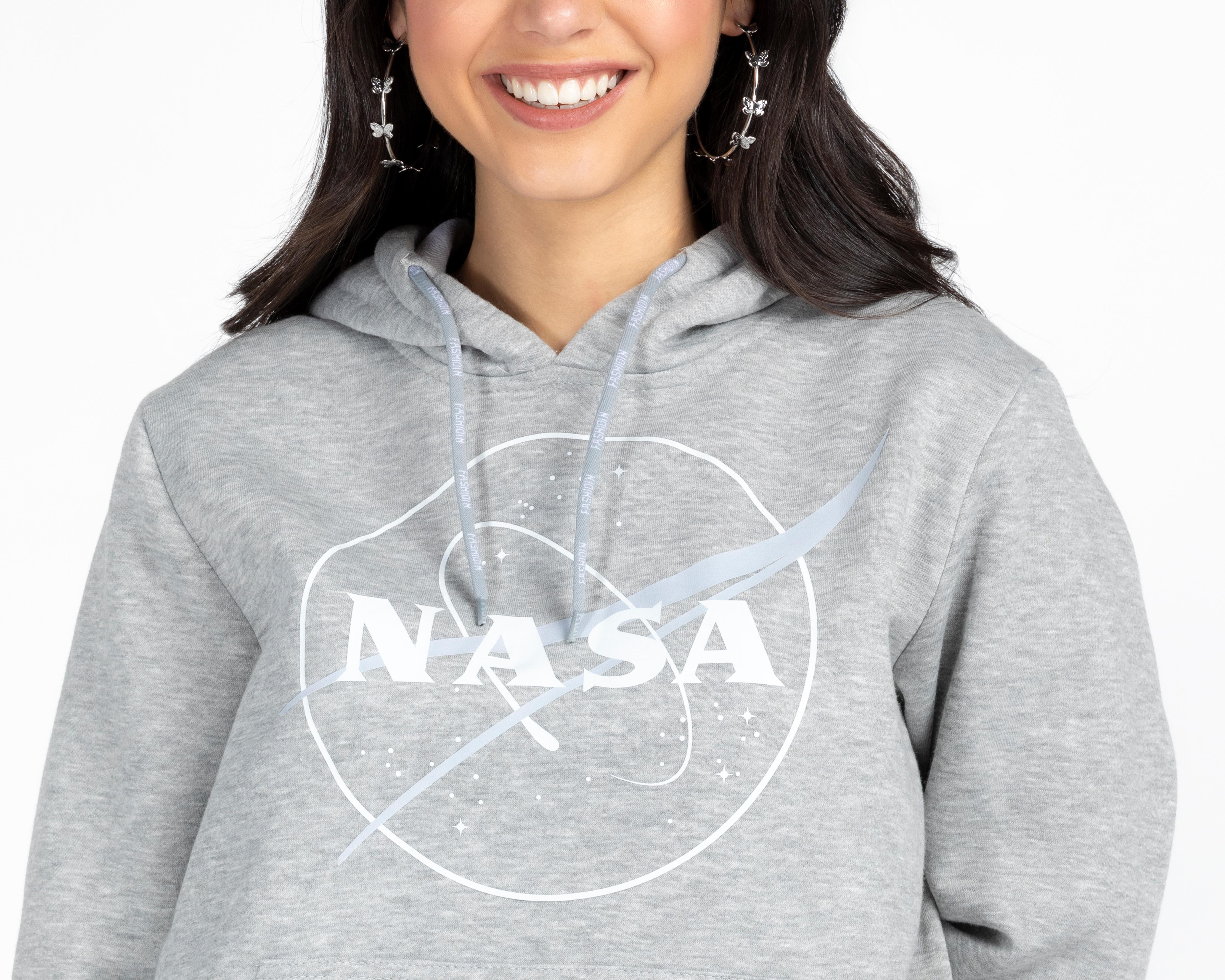 Foto 4 pulgar | Sudadera con Gorro NASA para Mujer