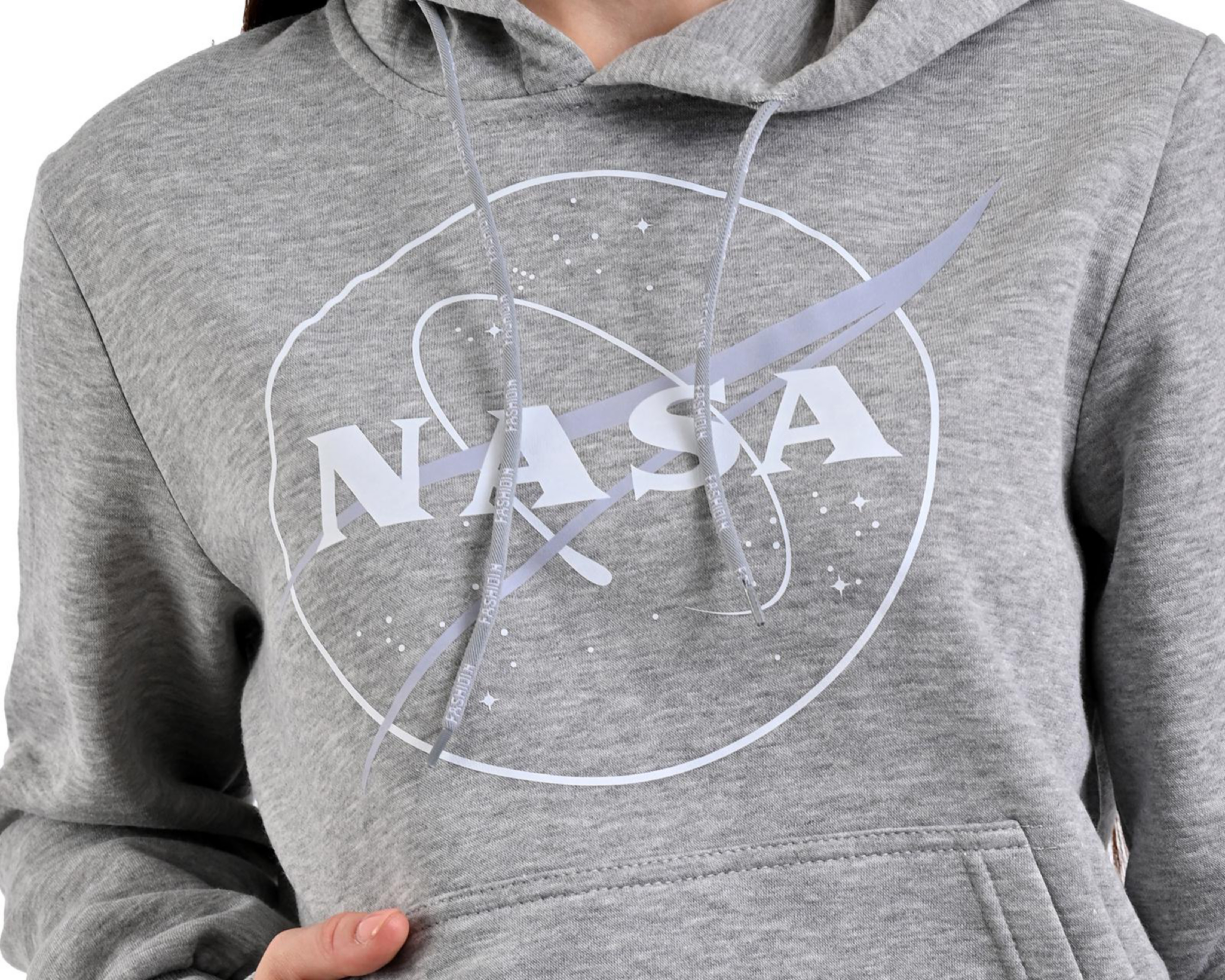 Foto 5 pulgar | Sudadera con Gorro NASA para Mujer