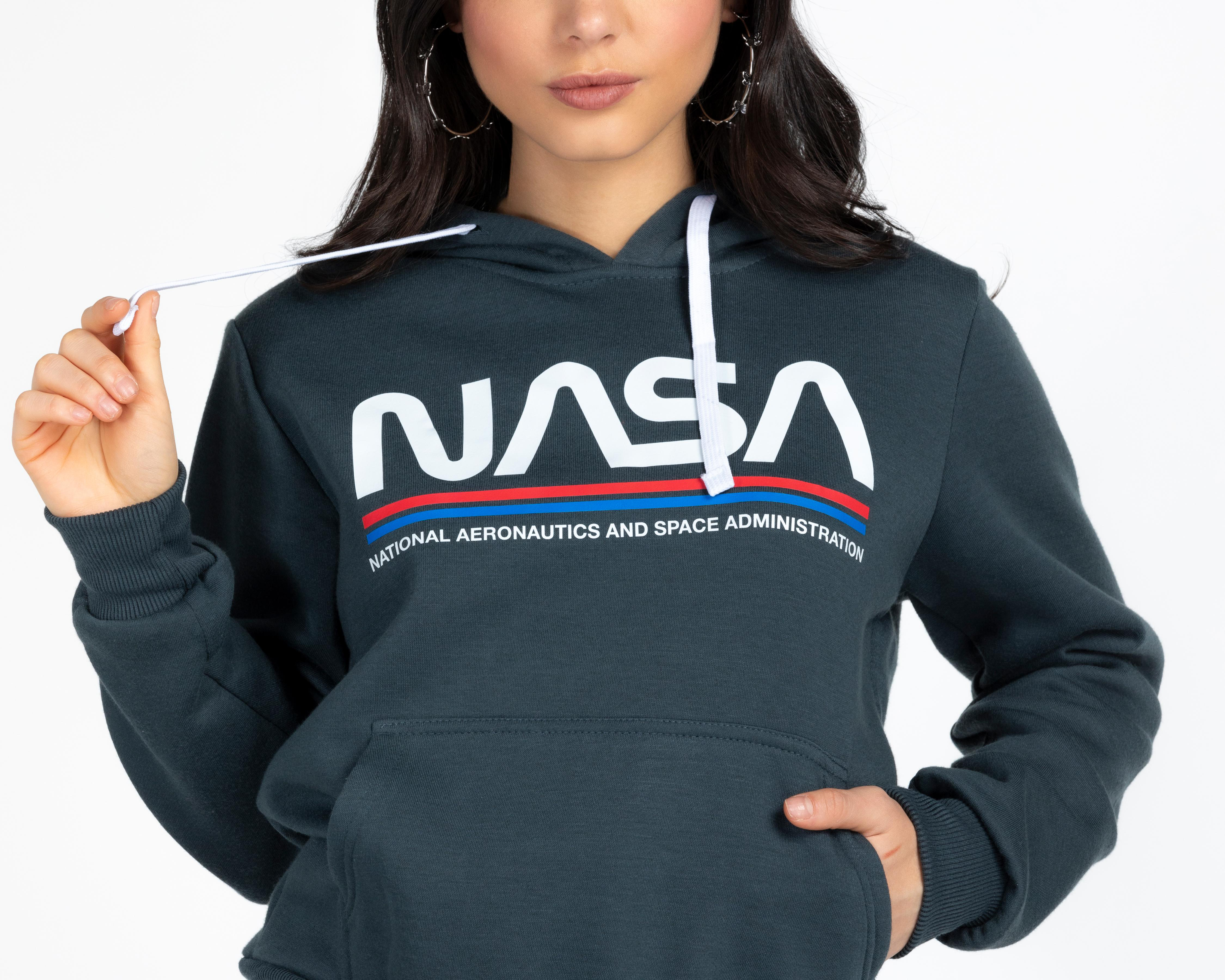 Foto 4 pulgar | Sudadera con Gorro NASA para Mujer