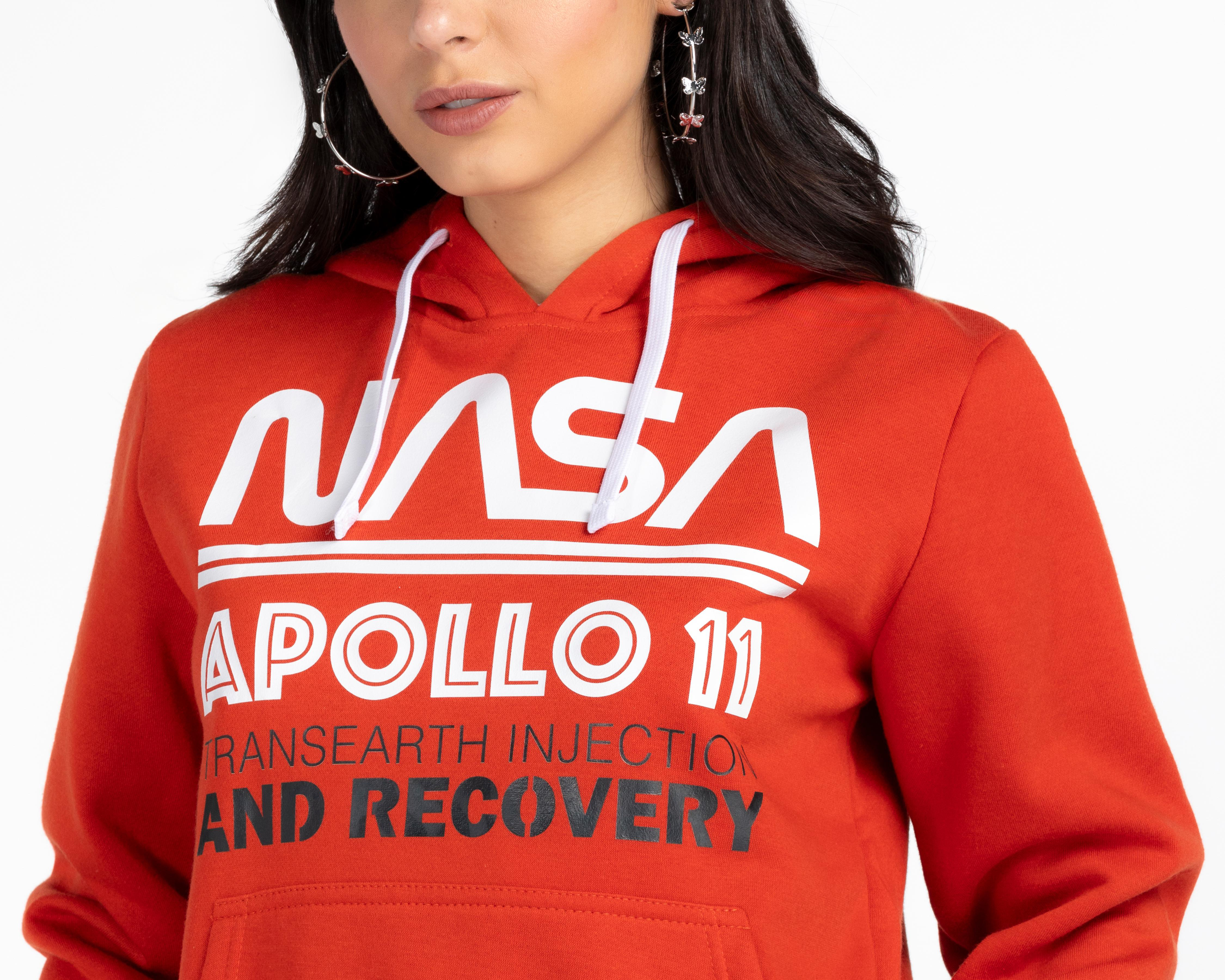 Foto 4 pulgar | Sudadera con Gorro NASA para Mujer