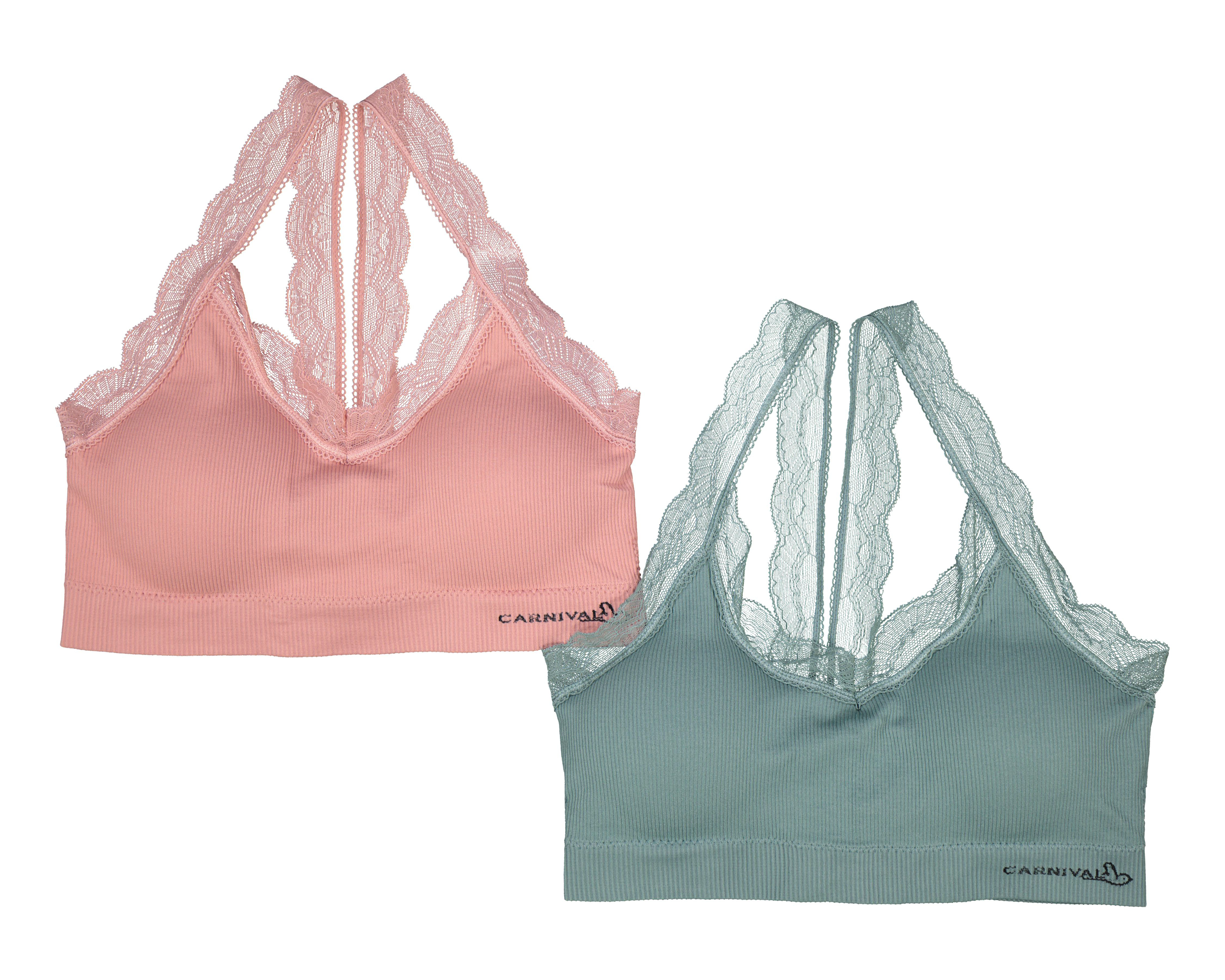 Top con Encaje Carnival Copa Preformada para Mujer 2 Pack