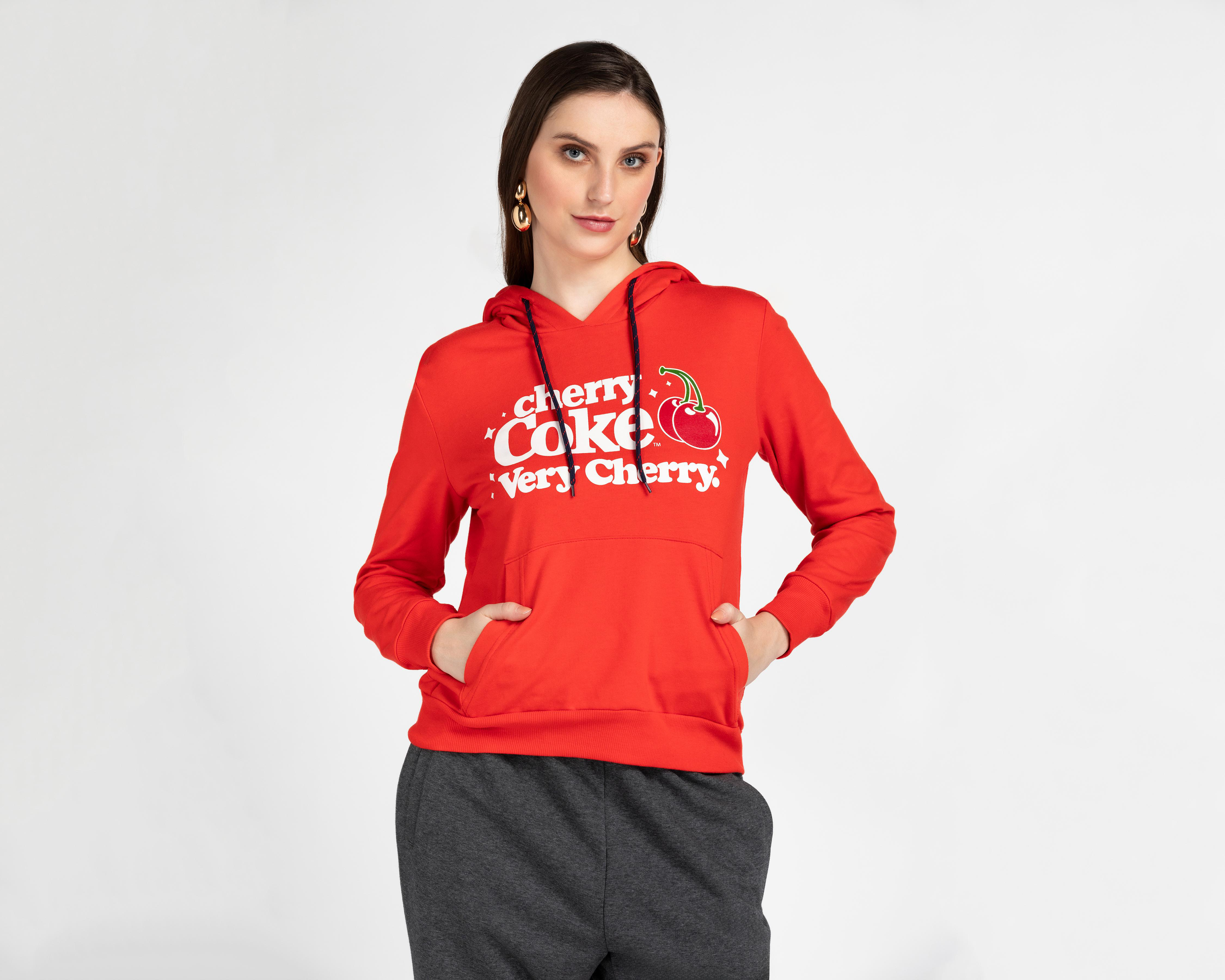 Foto 1 | Sudadera con Gorro Coca-Cola para Mujer