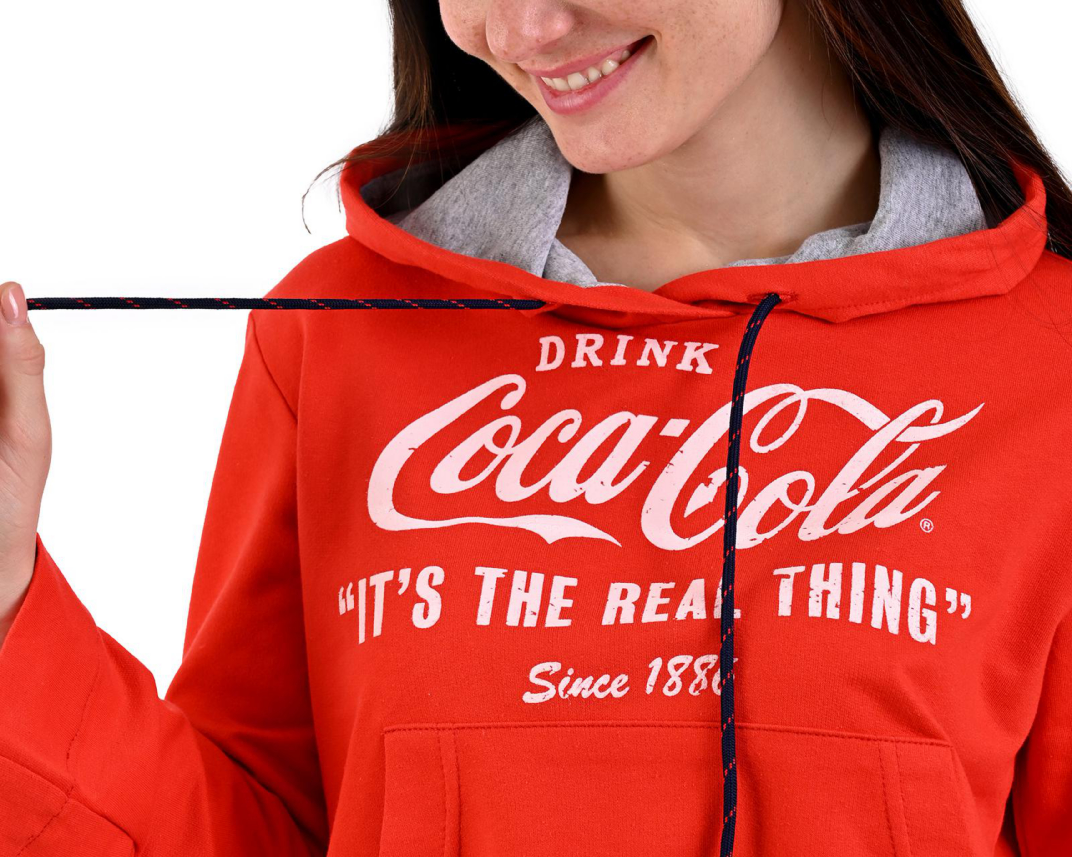 Foto 5 pulgar | Sudadera con Gorro Coca-Cola para Mujer