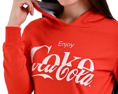Foto 4 | Sudadera con Gorro Coca-Cola para Mujer