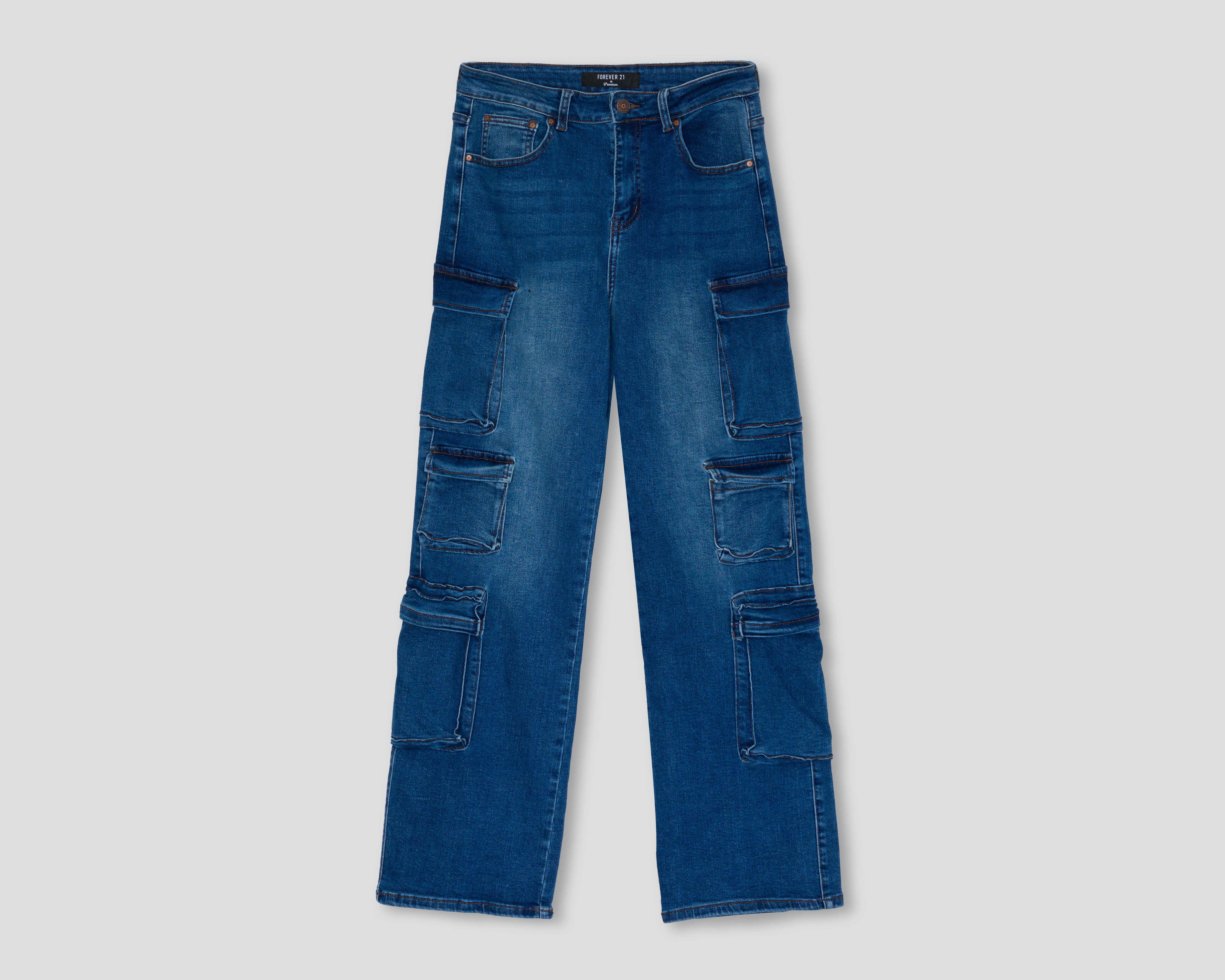 Foto 2 pulgar | Jeans Cargo Forever 21 para Mujer