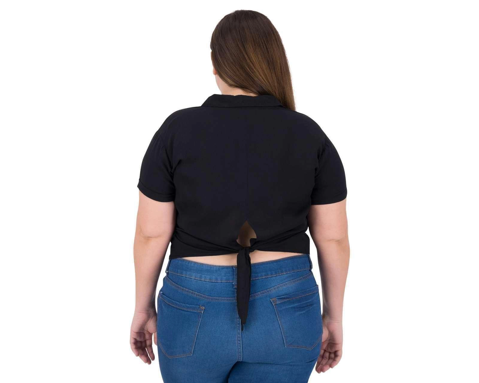 Foto 6 pulgar | Blusa Negra Manga Corta marca 18 Forever para Mujer