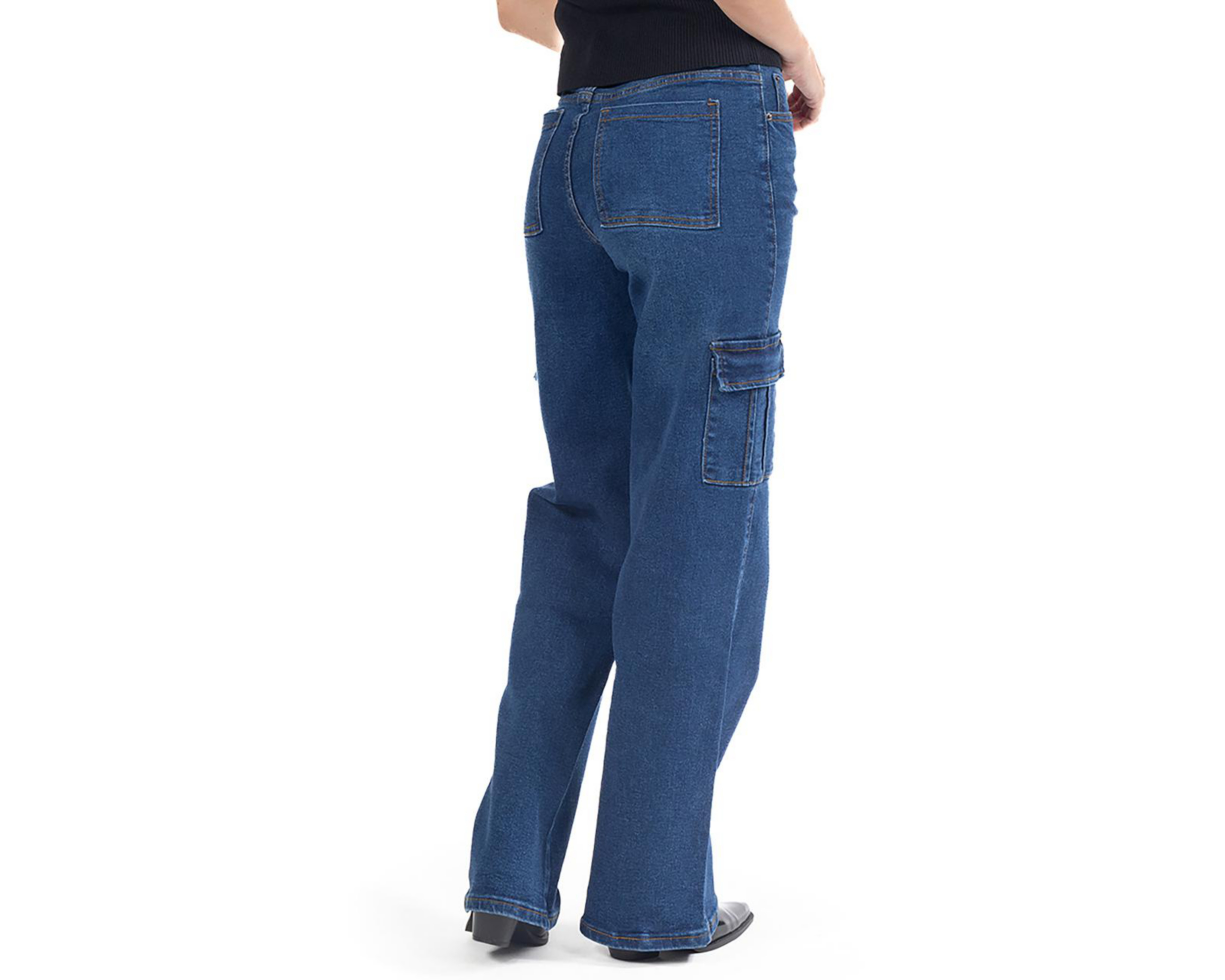 Foto 4 pulgar | Jeans Cargo Forever 21 para Mujer