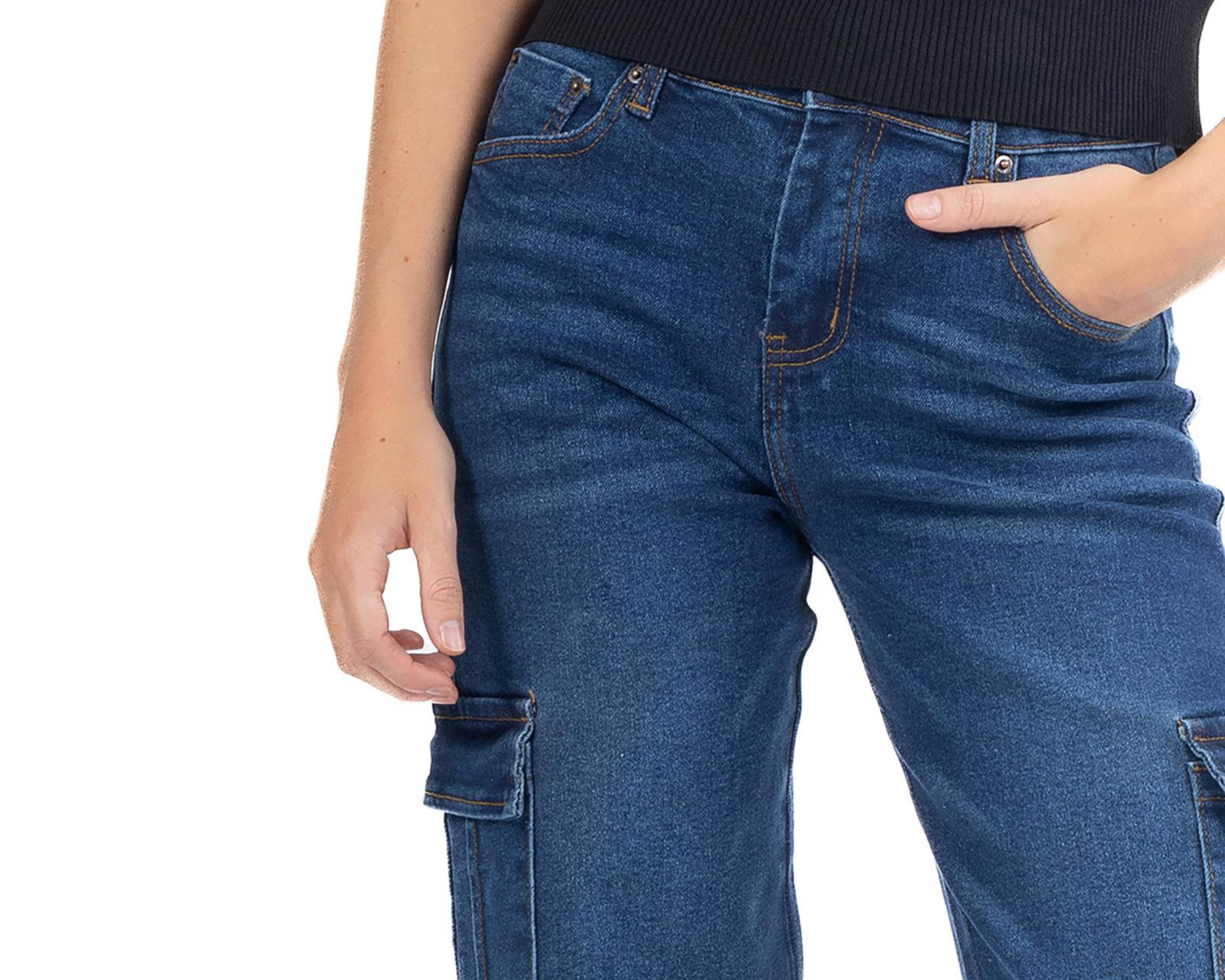 Foto 5 pulgar | Jeans Cargo Forever 21 para Mujer