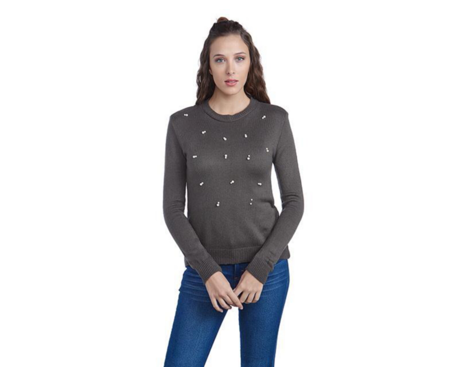 Suéter Gris Marca Sahara Para Mujer 3217402 Coppel