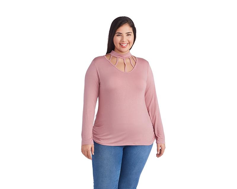 blusa rosa mujer