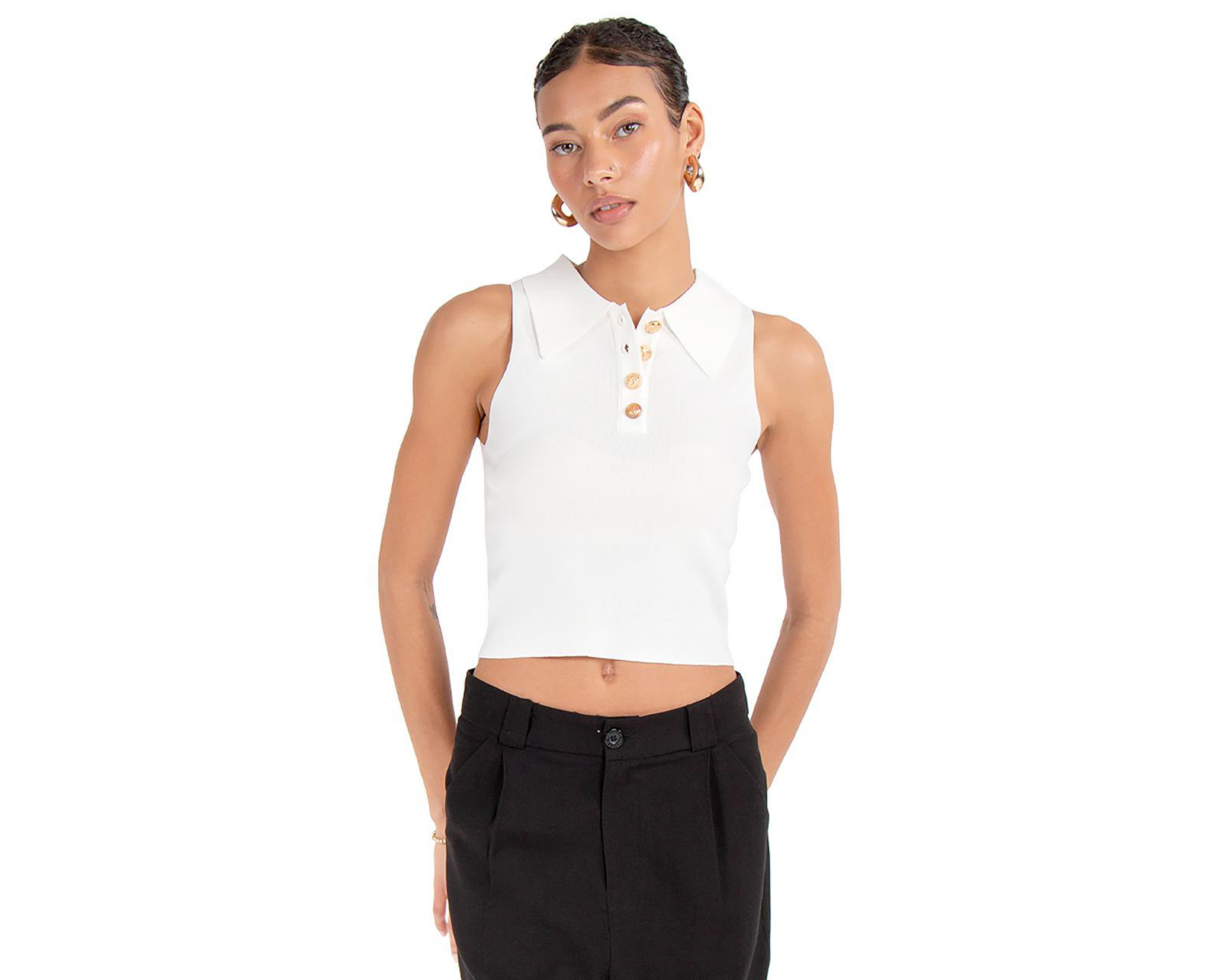 Playera Forever 21 Blanca para Mujer