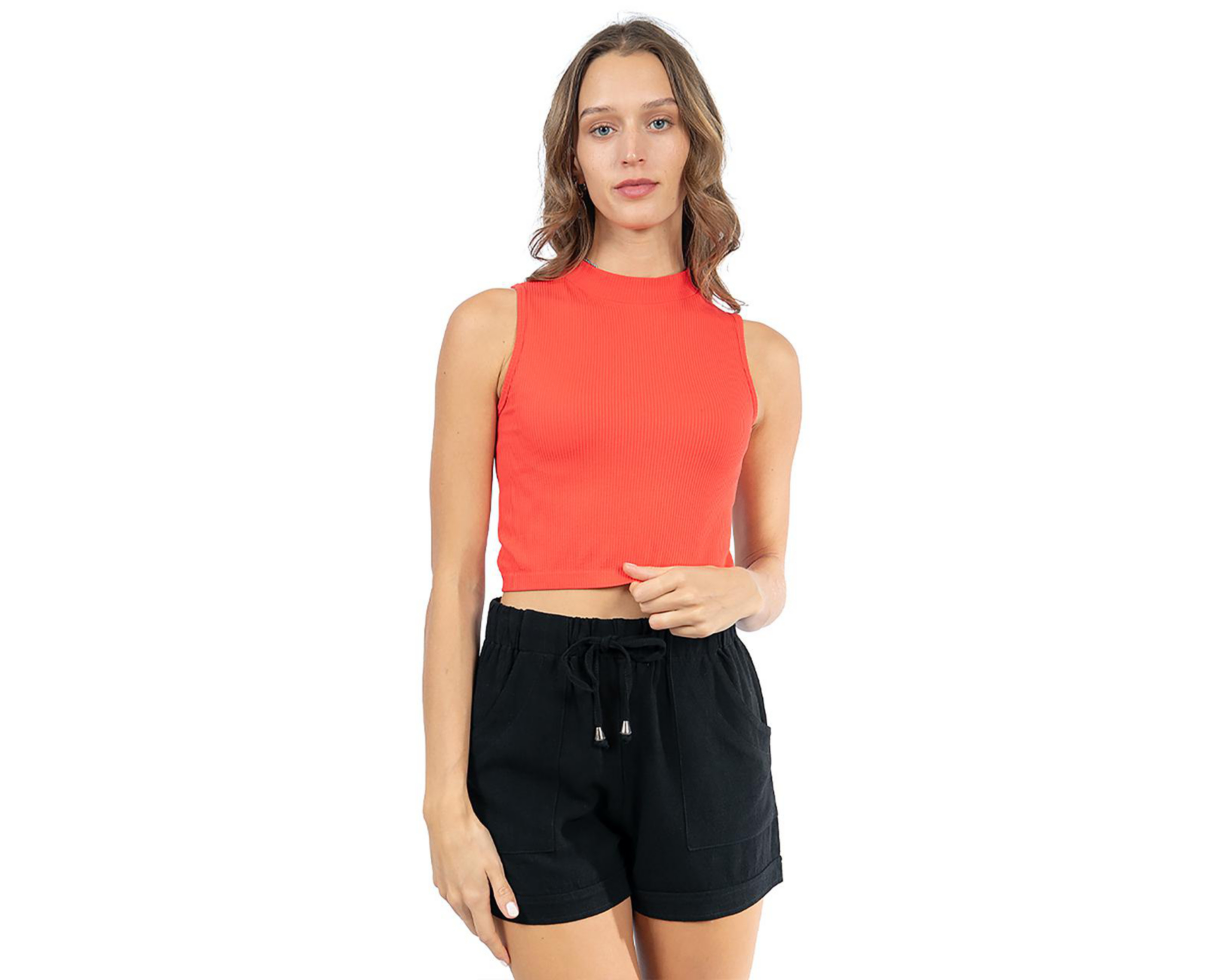 Foto 2 pulgar | Crop Top Forever 21 Acanalado para Mujer