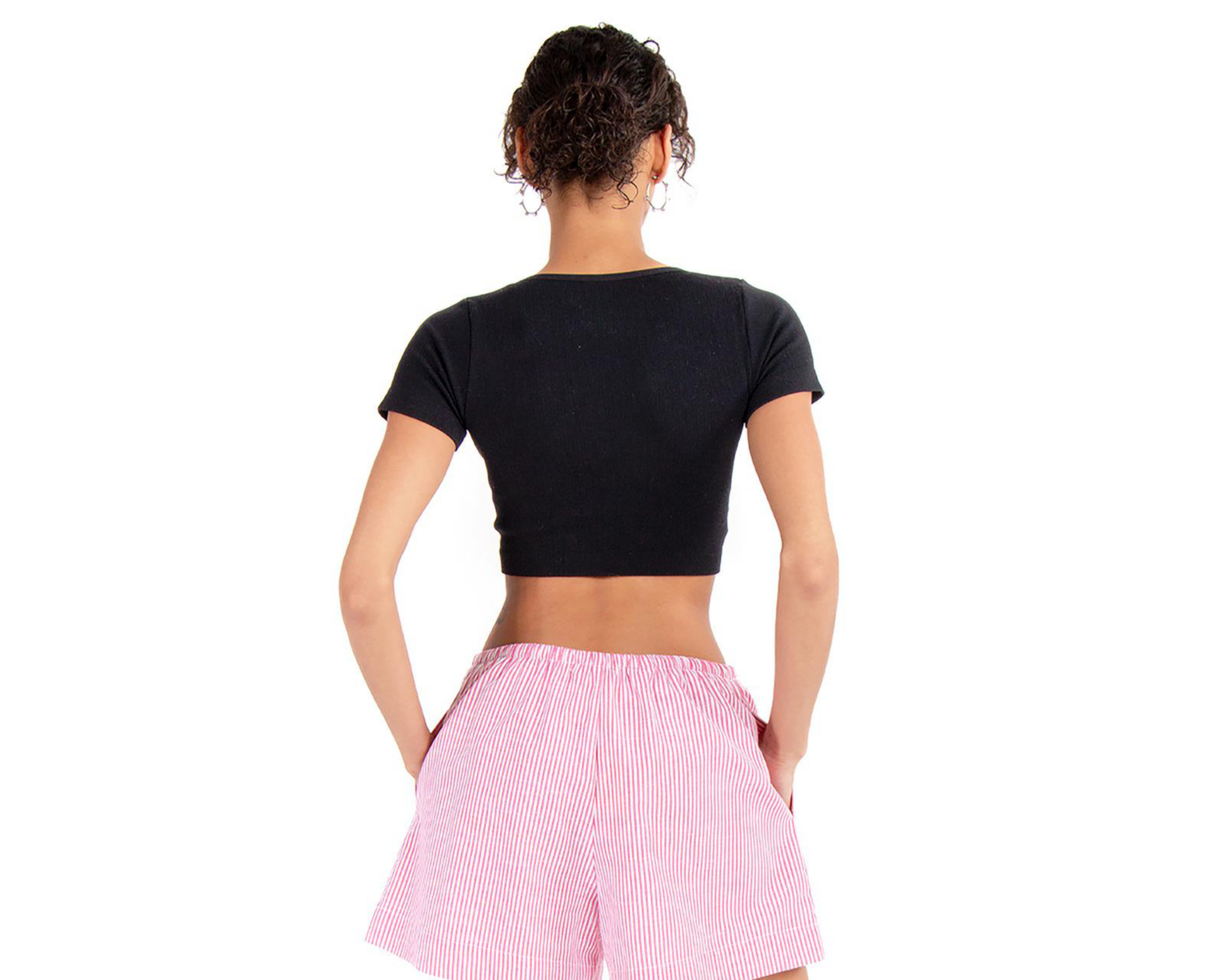 Foto 4 pulgar | Crop Top Negro Forever 21 para Mujer