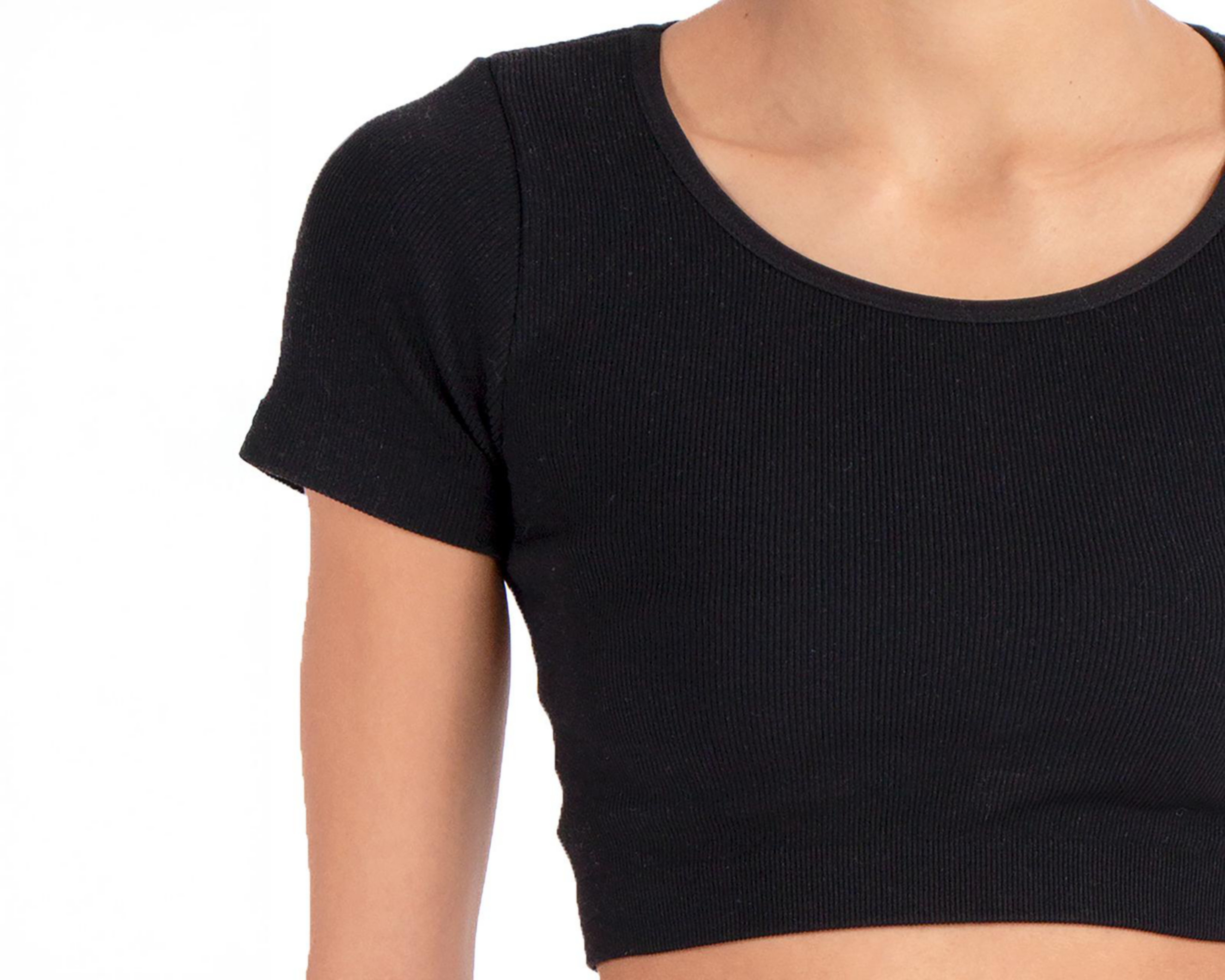 Foto 5 pulgar | Crop Top Negro Forever 21 para Mujer