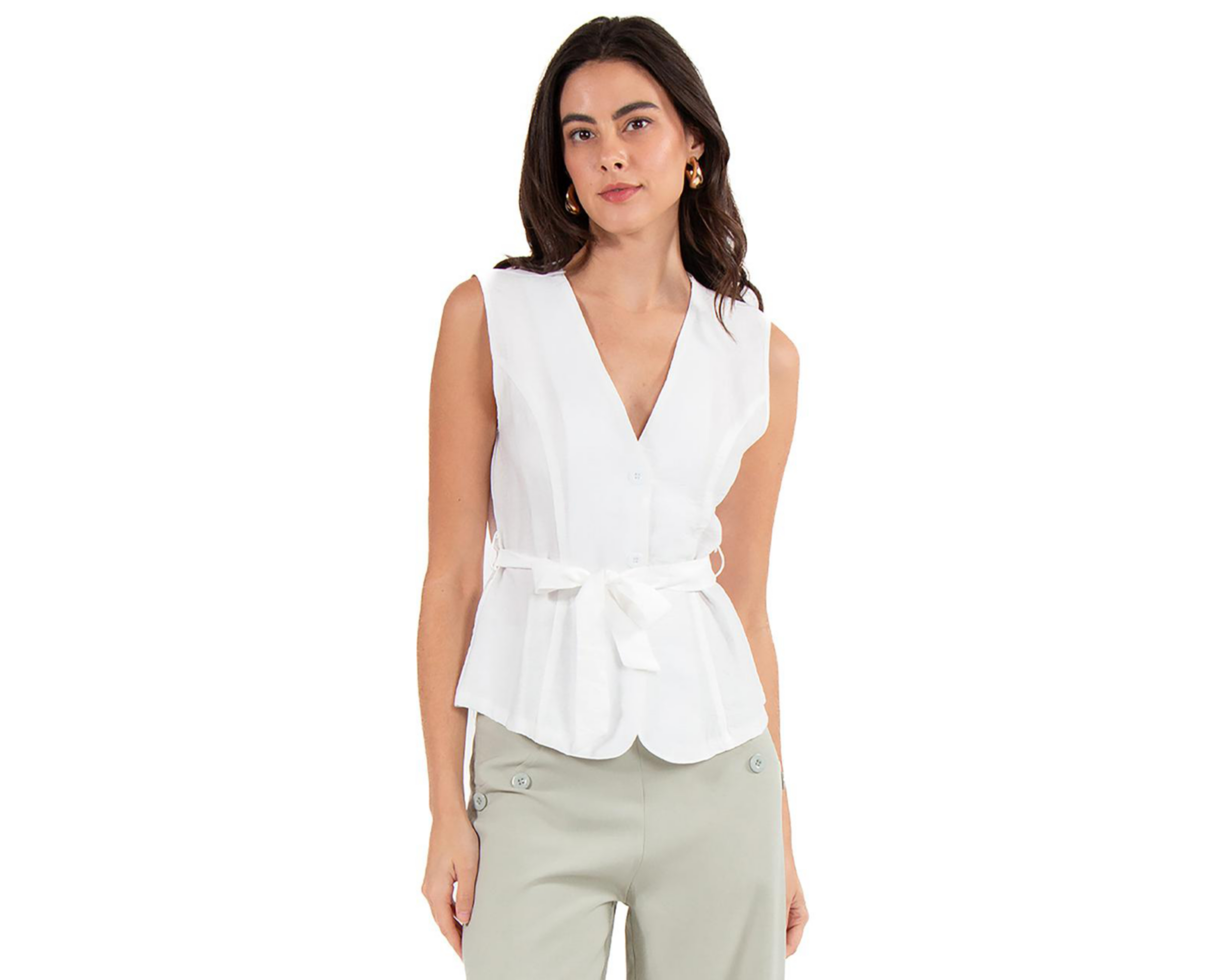 Foto 1 | Chaleco Blanco Forever 21 para Mujer