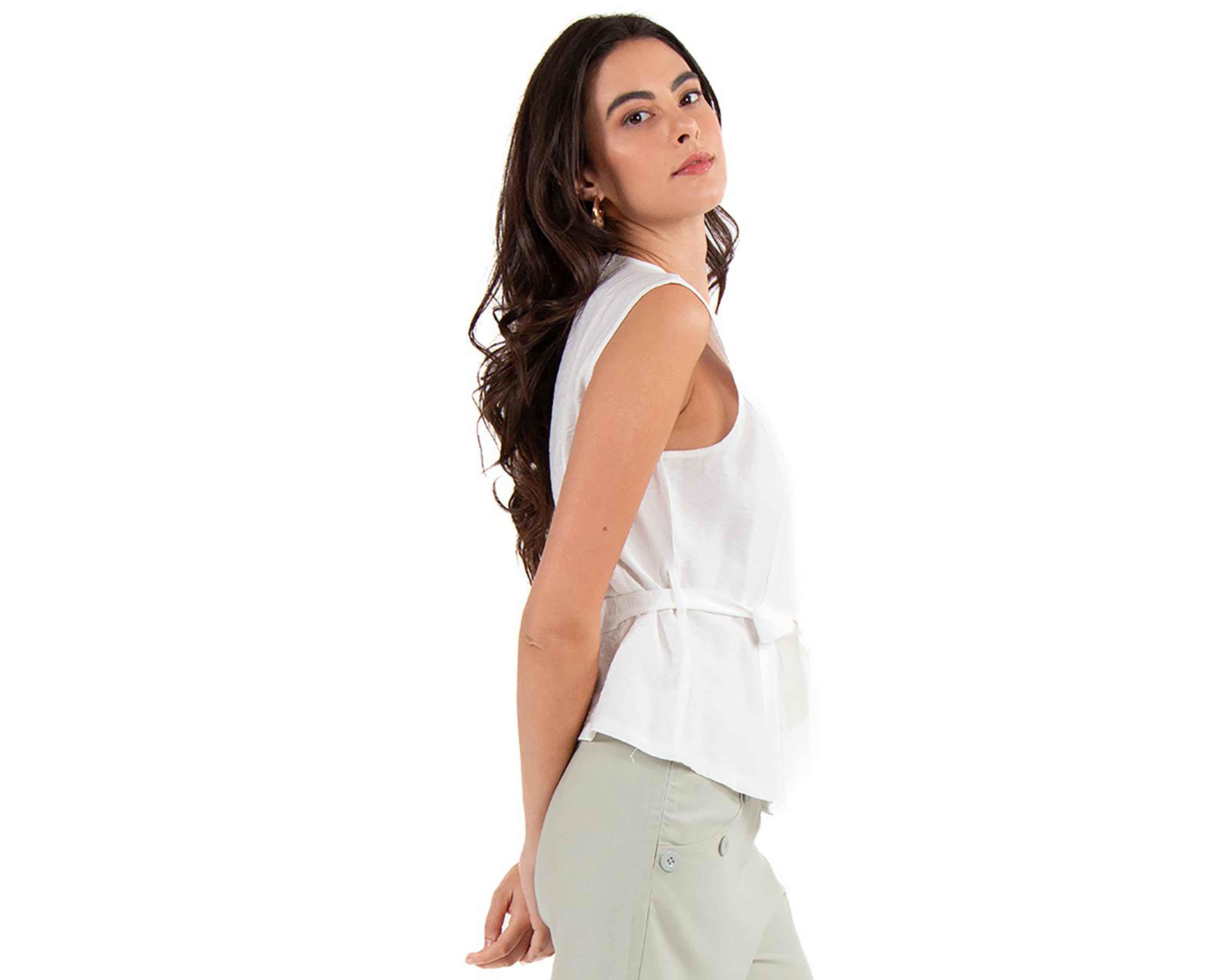 Foto 3 pulgar | Chaleco Blanco Forever 21 para Mujer