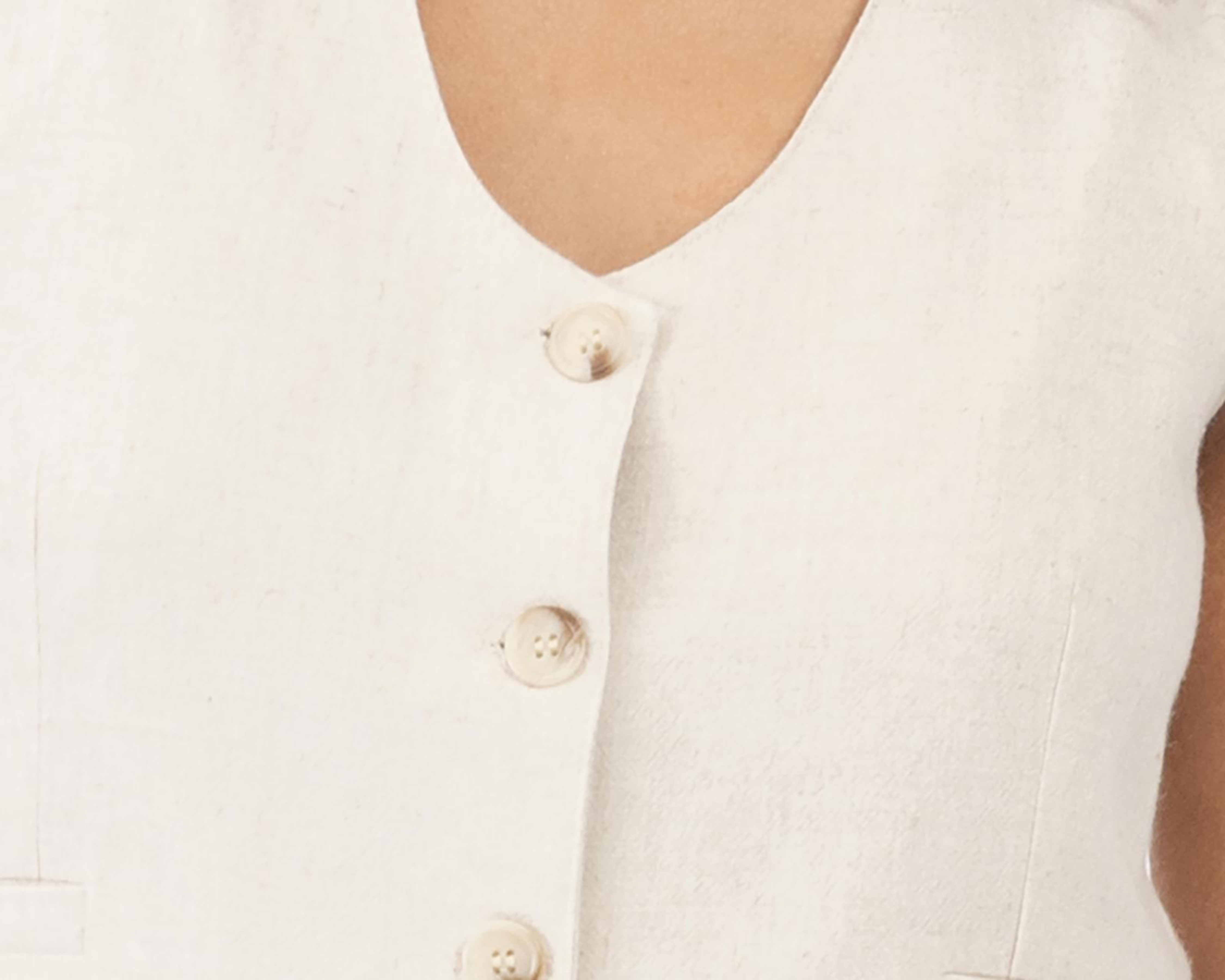 Foto 4 | Chaleco Beige Forever 21 para Mujer