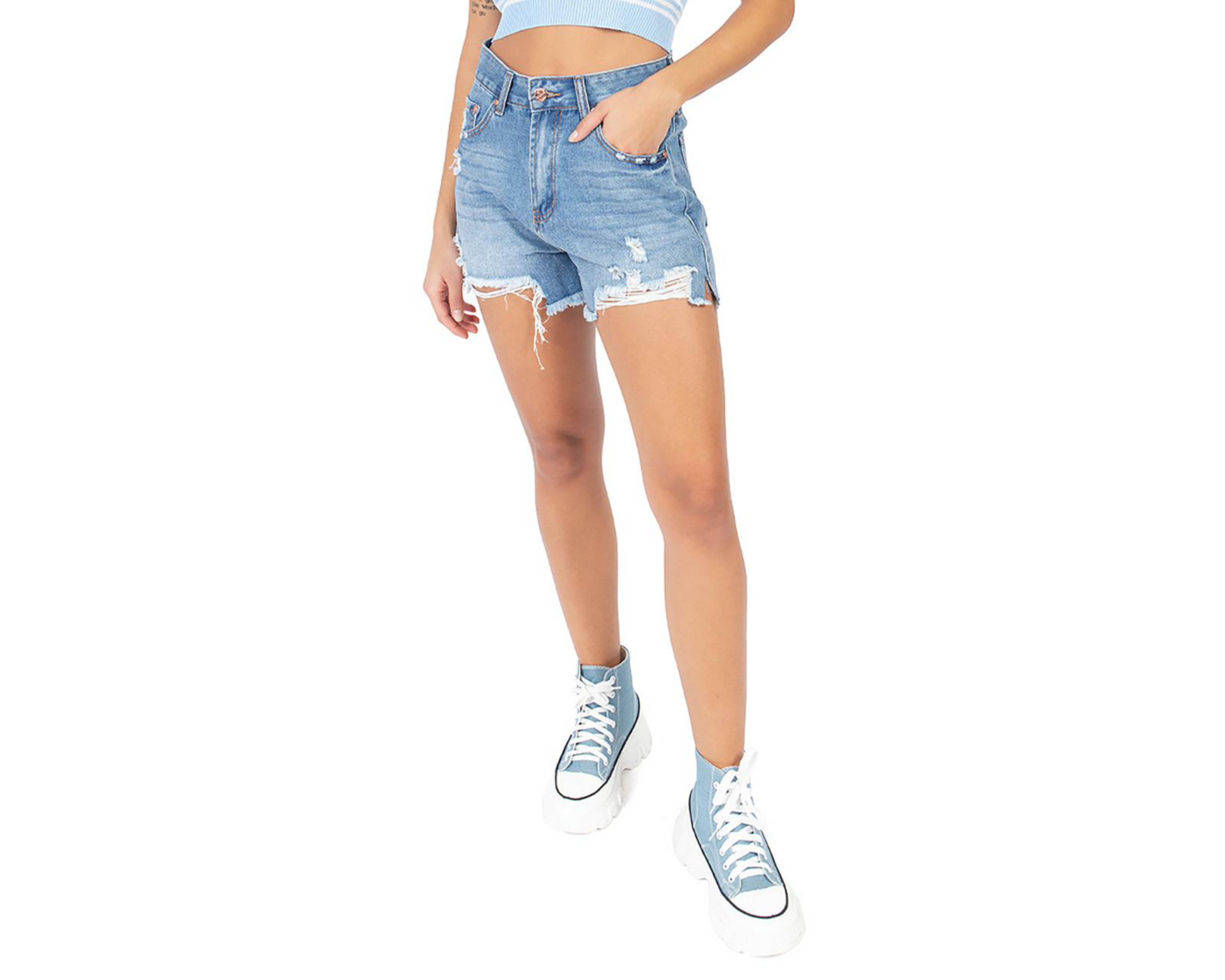 Foto 2 pulgar | Short Forever 21 con Bolsillos para Mujer
