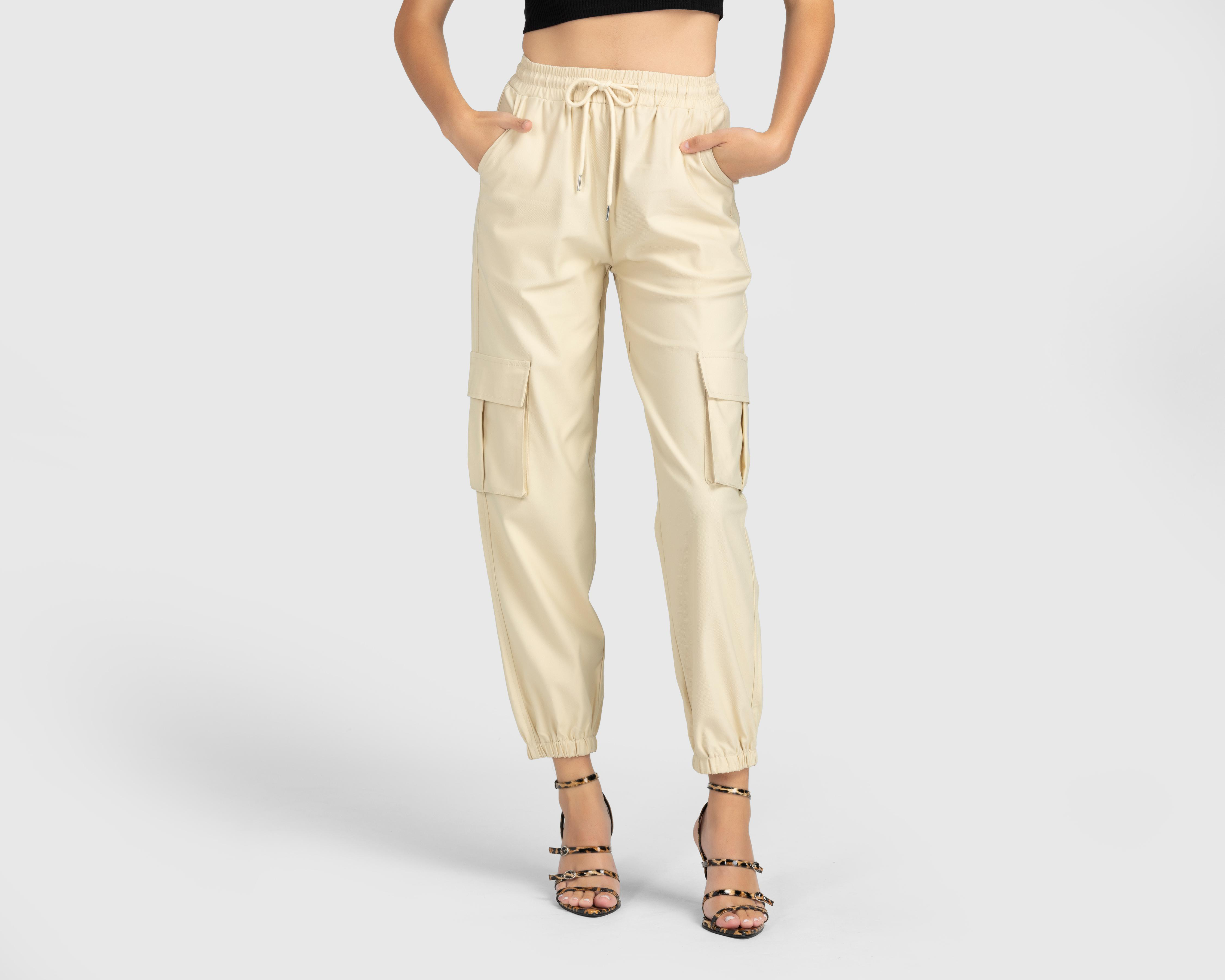 Pantalón Cargo Forever 21 Caqui para Mujer