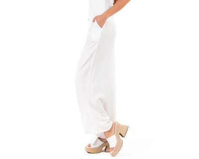 Foto 2 | Pantalón Ancho Forever 21 Blanco para Mujer