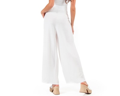 Foto 3 | Pantalón Ancho Forever 21 Blanco para Mujer