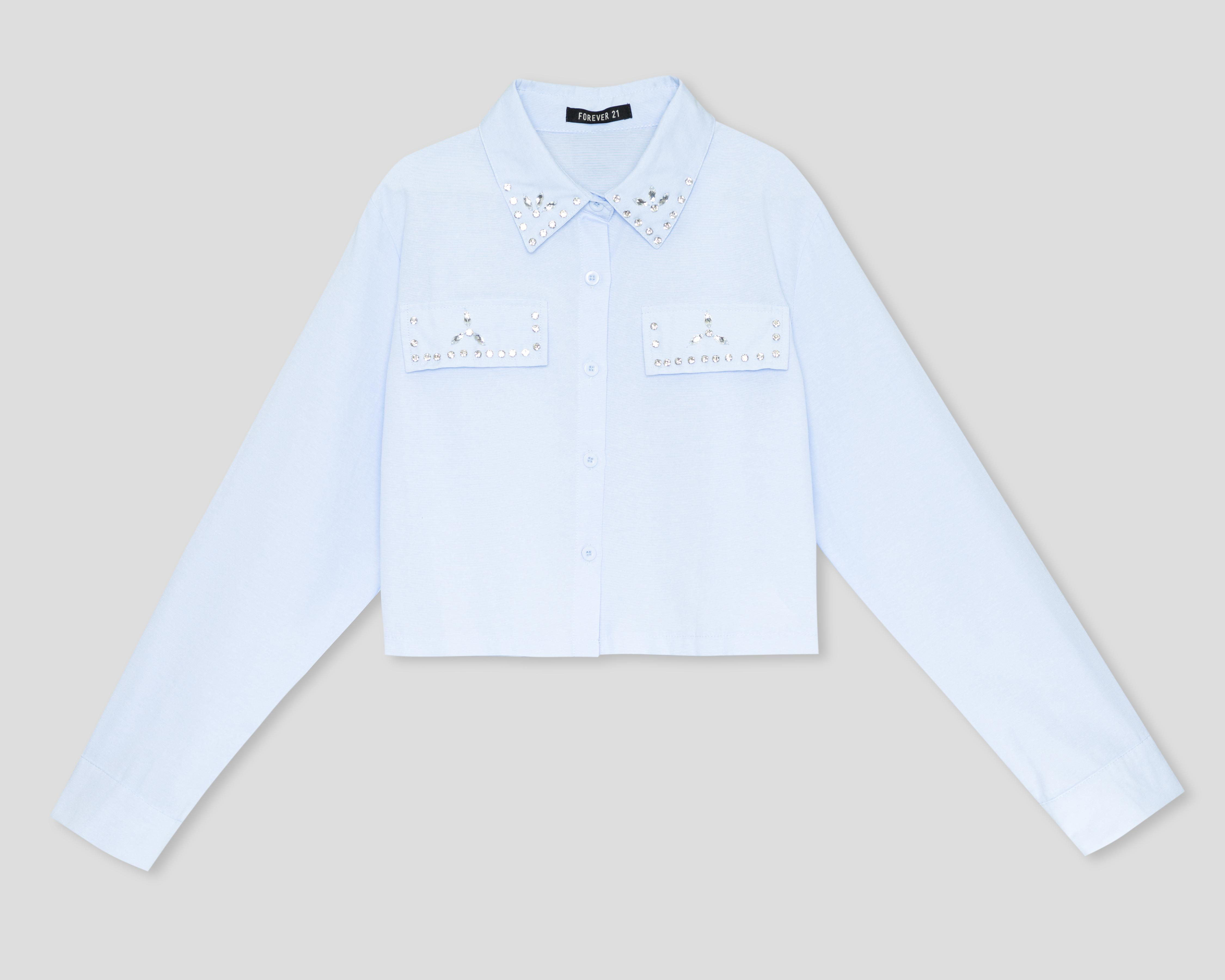Foto 1 | Blusa Azul Forever 21 para Mujer