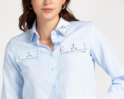 Foto 4 | Blusa Azul Forever 21 para Mujer