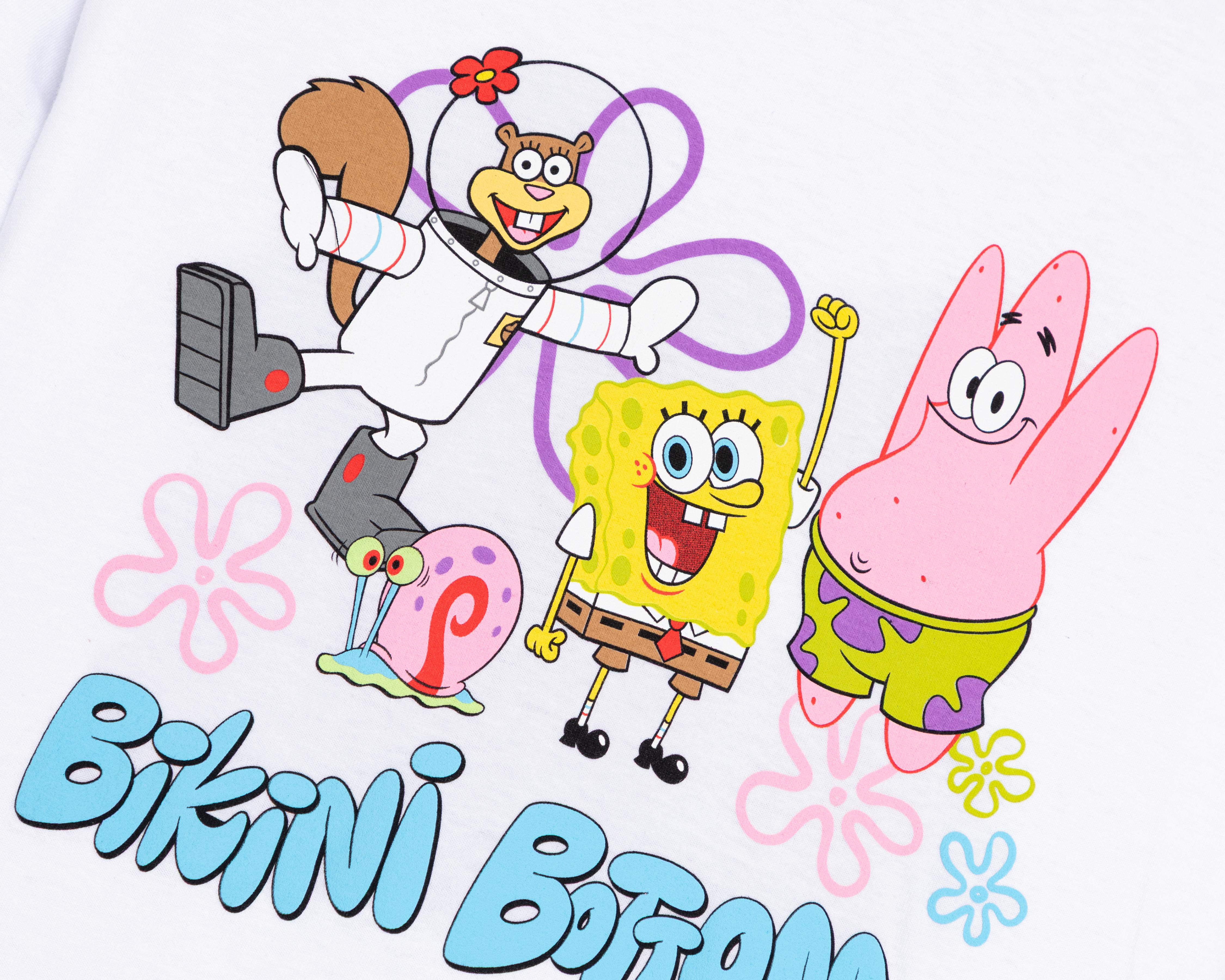 Foto 4 pulgar | Playera Estampada Bob Esponja para Mujer