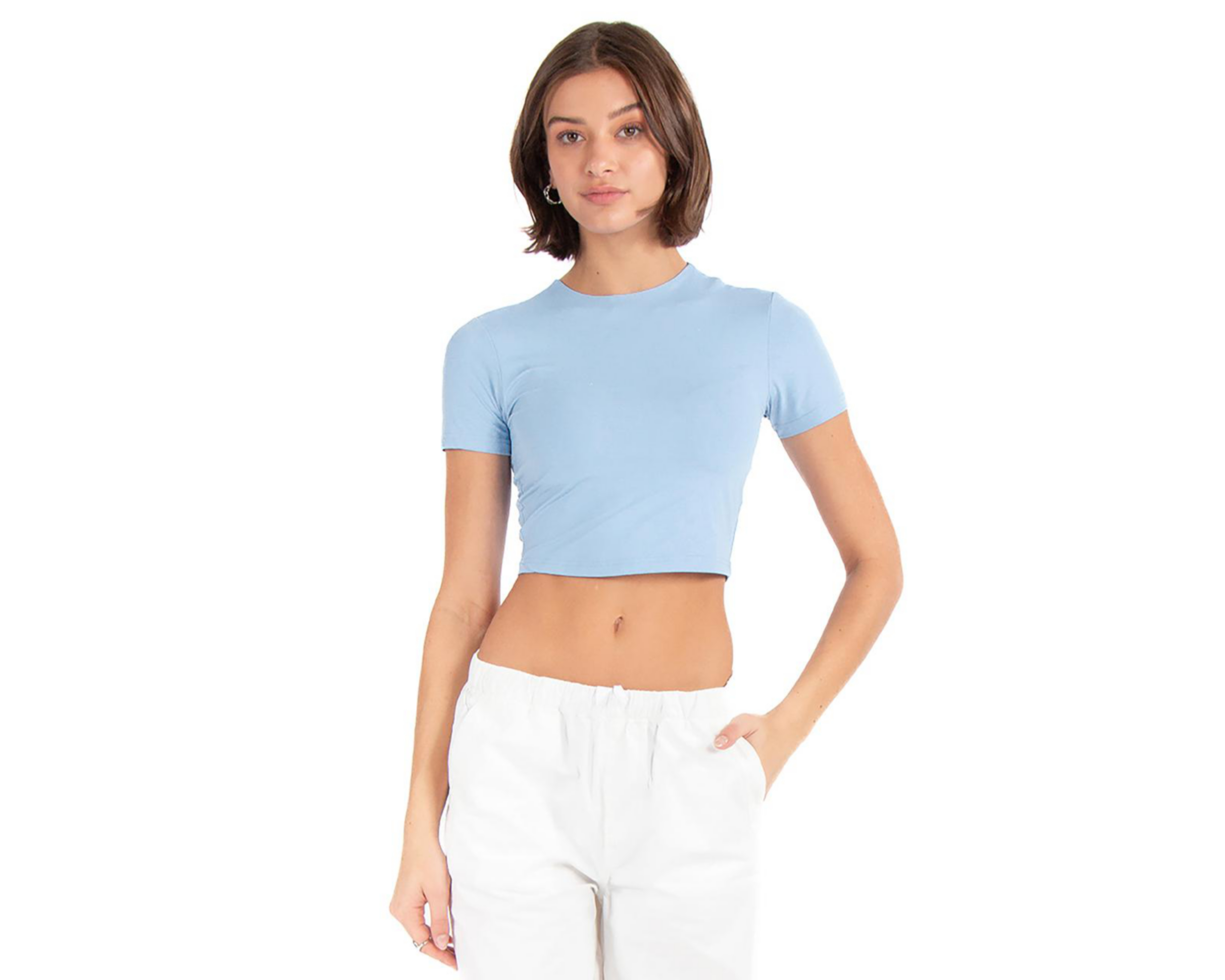 Foto 2 pulgar | Crop Top Forever 21 Azul para Mujer