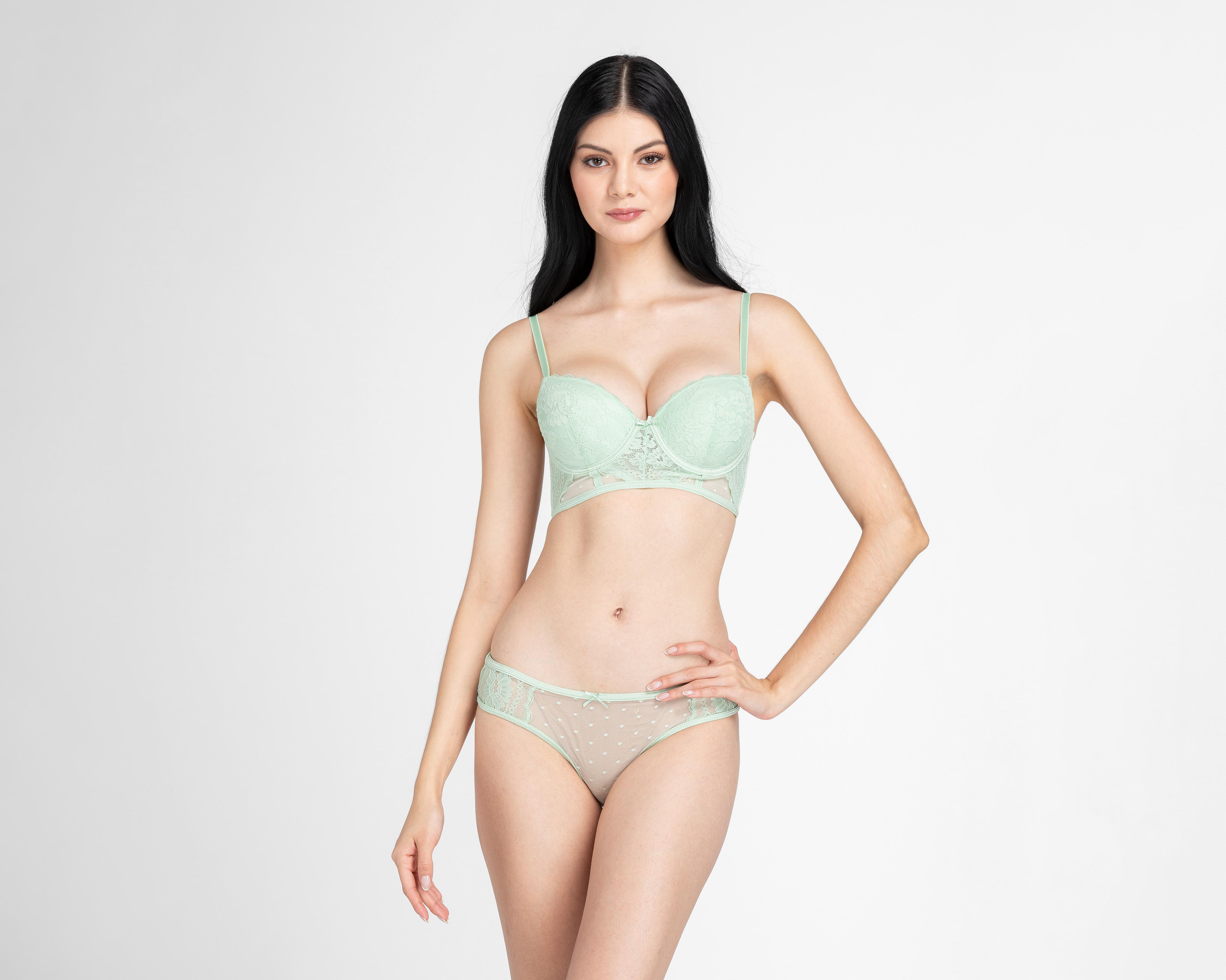 Coordinado de Encaje Lovest con Varilla para Mujer 2 Pack
